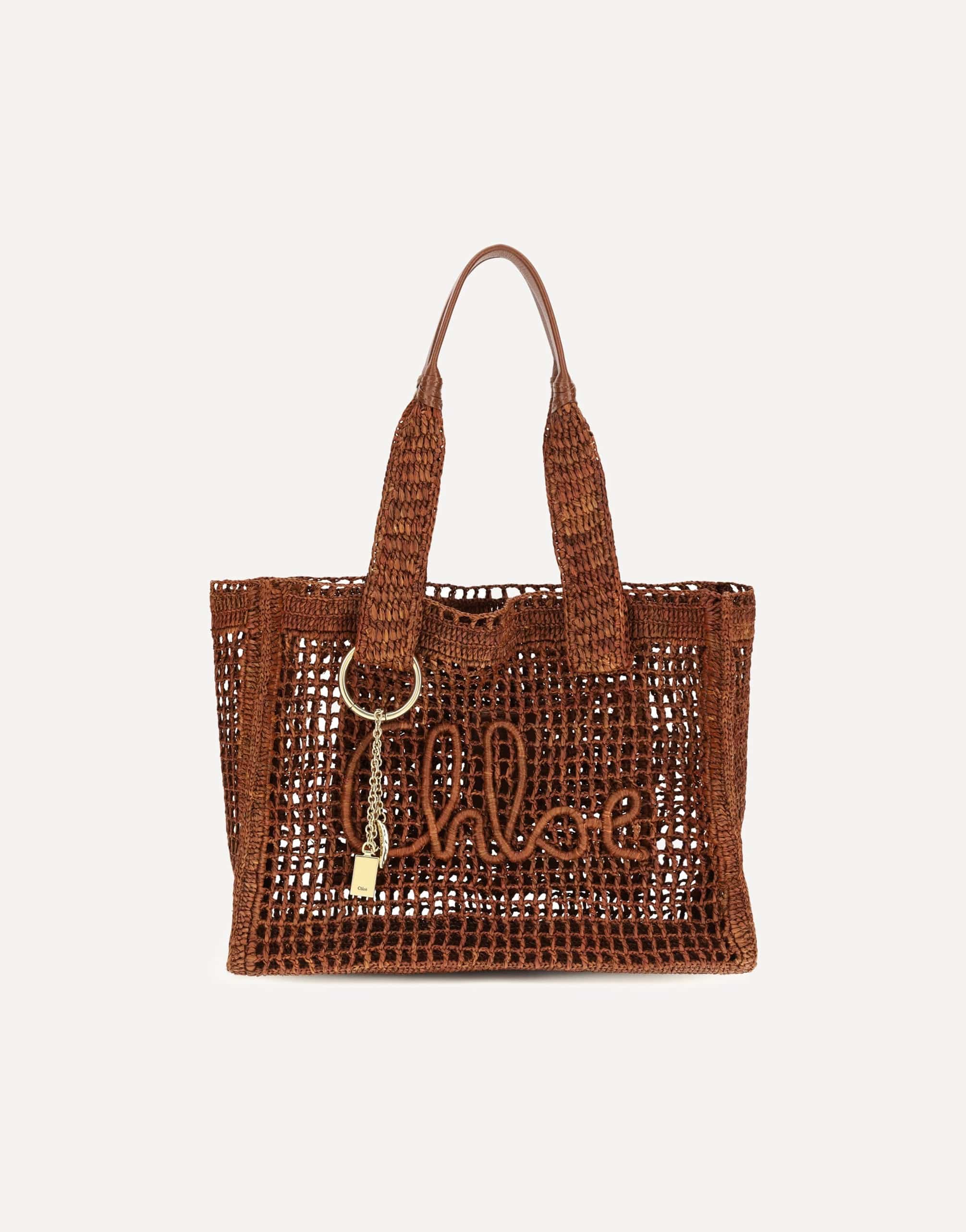Chloé East-West Summer Banana Raffia Tote Bag