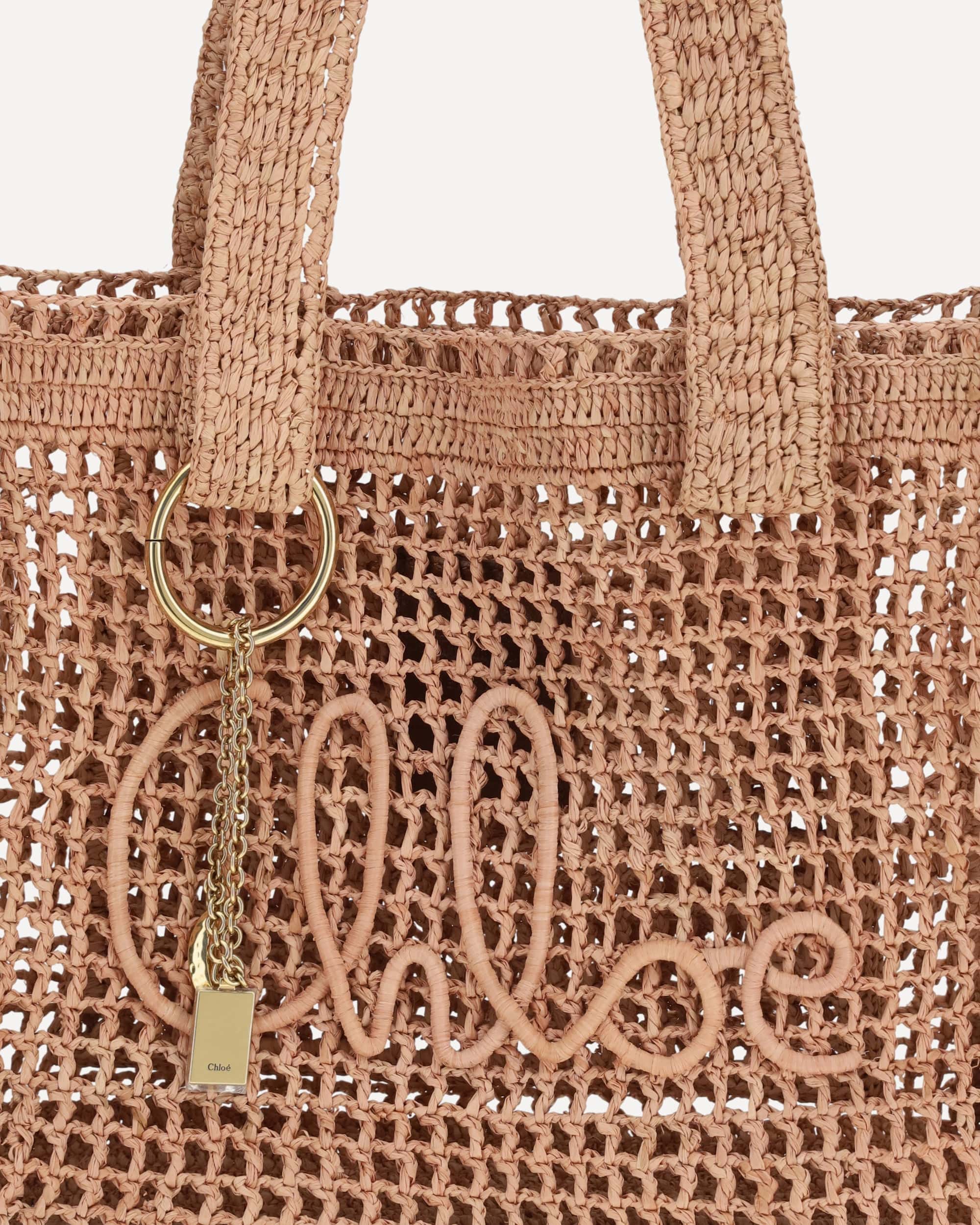 Chloé East-West Summer Banana Raffia Tote Bag