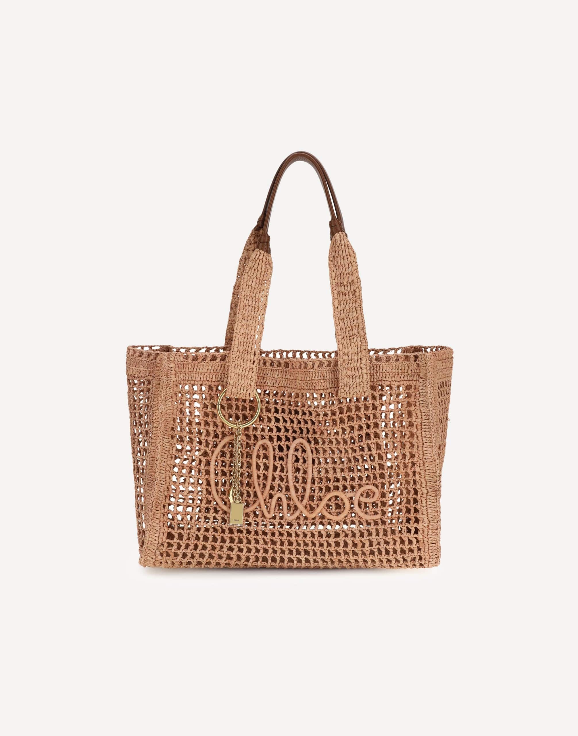Chloé East-West Summer Banana Raffia Tote Bag