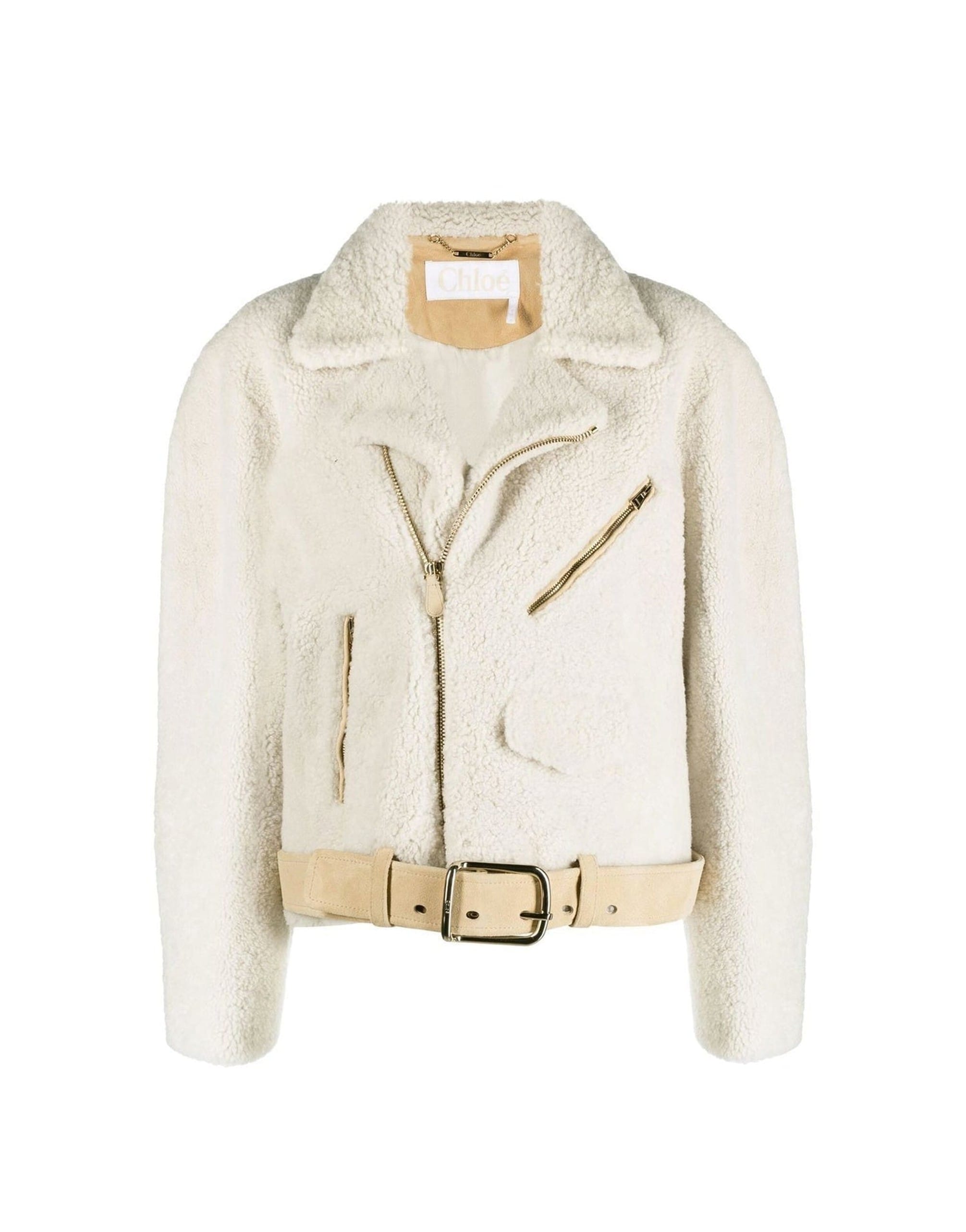 Chloé Faux Fur Jacket With Removable Belt