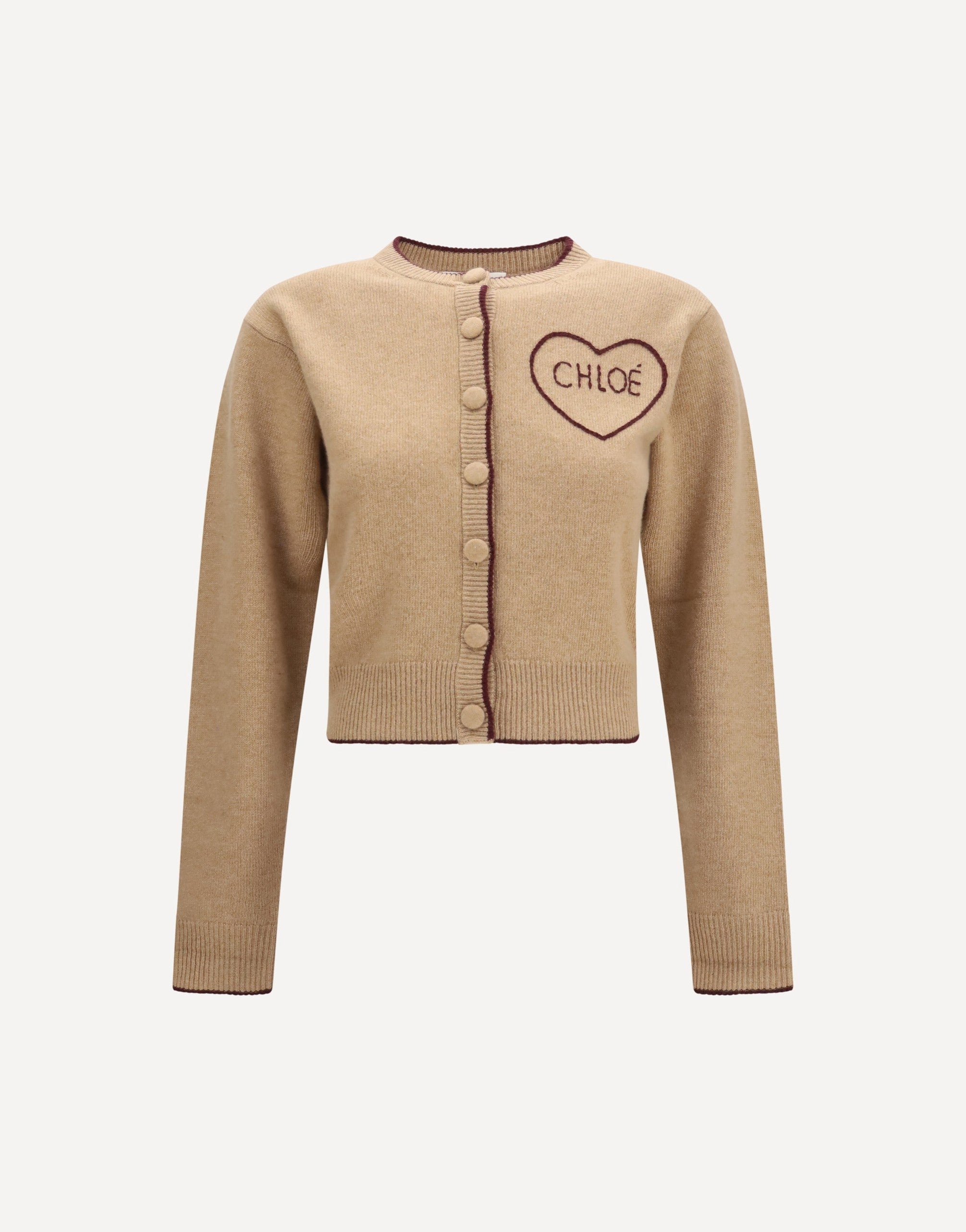 Приталенный кардиган Chloé с логотипом