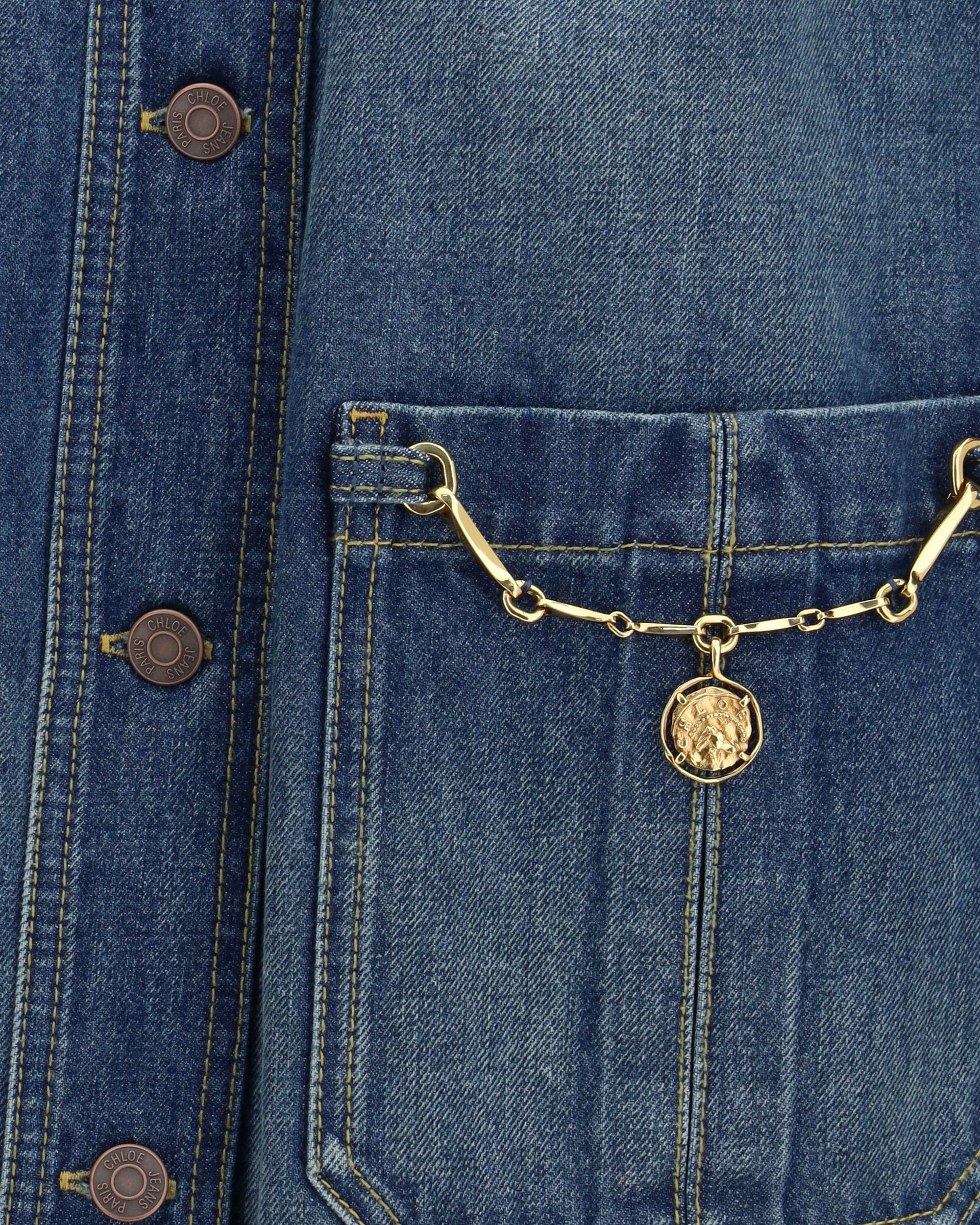 Chloé Gathered High-Neck Jacket