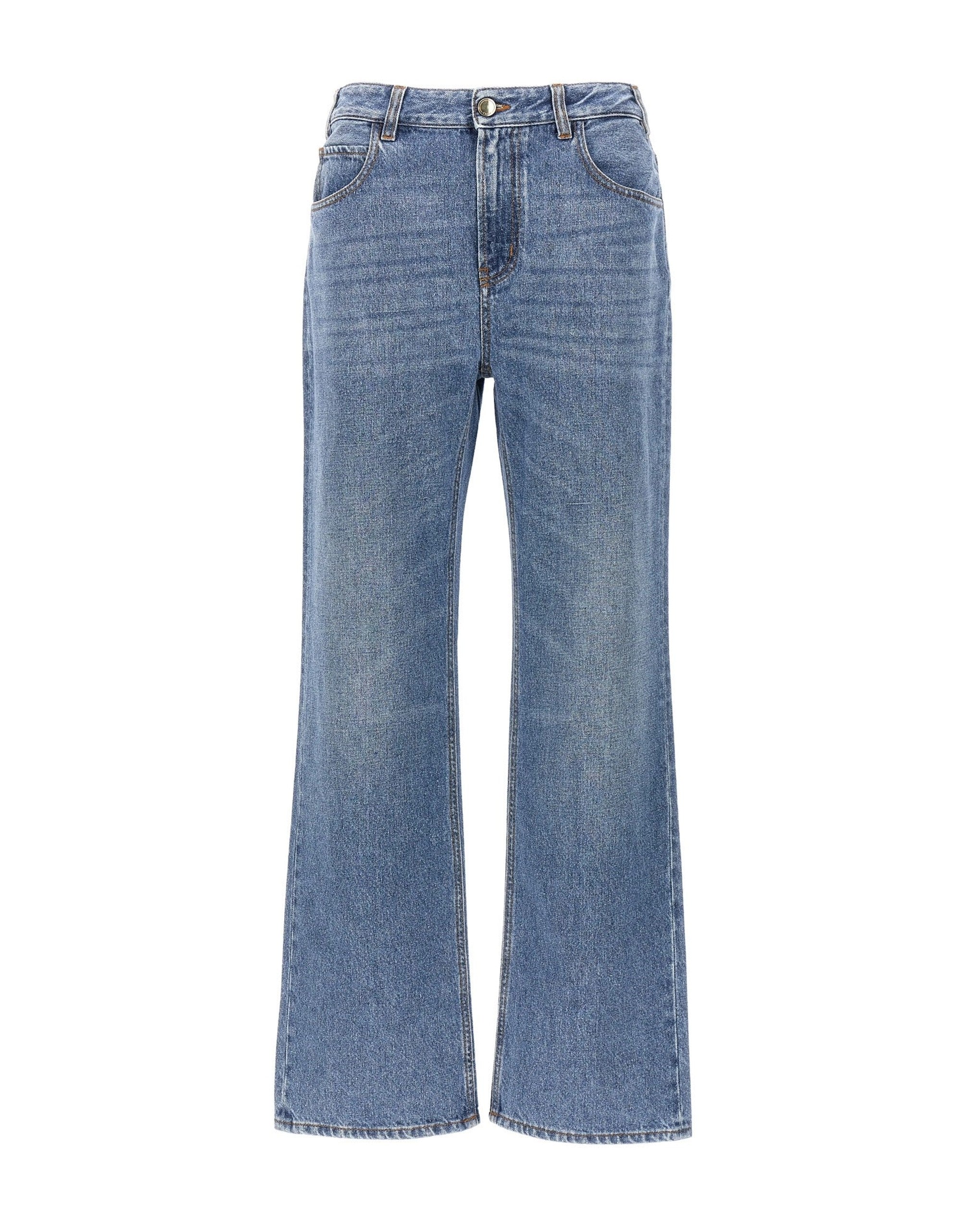 Jeans Chloé de cintura alta e perna ampla