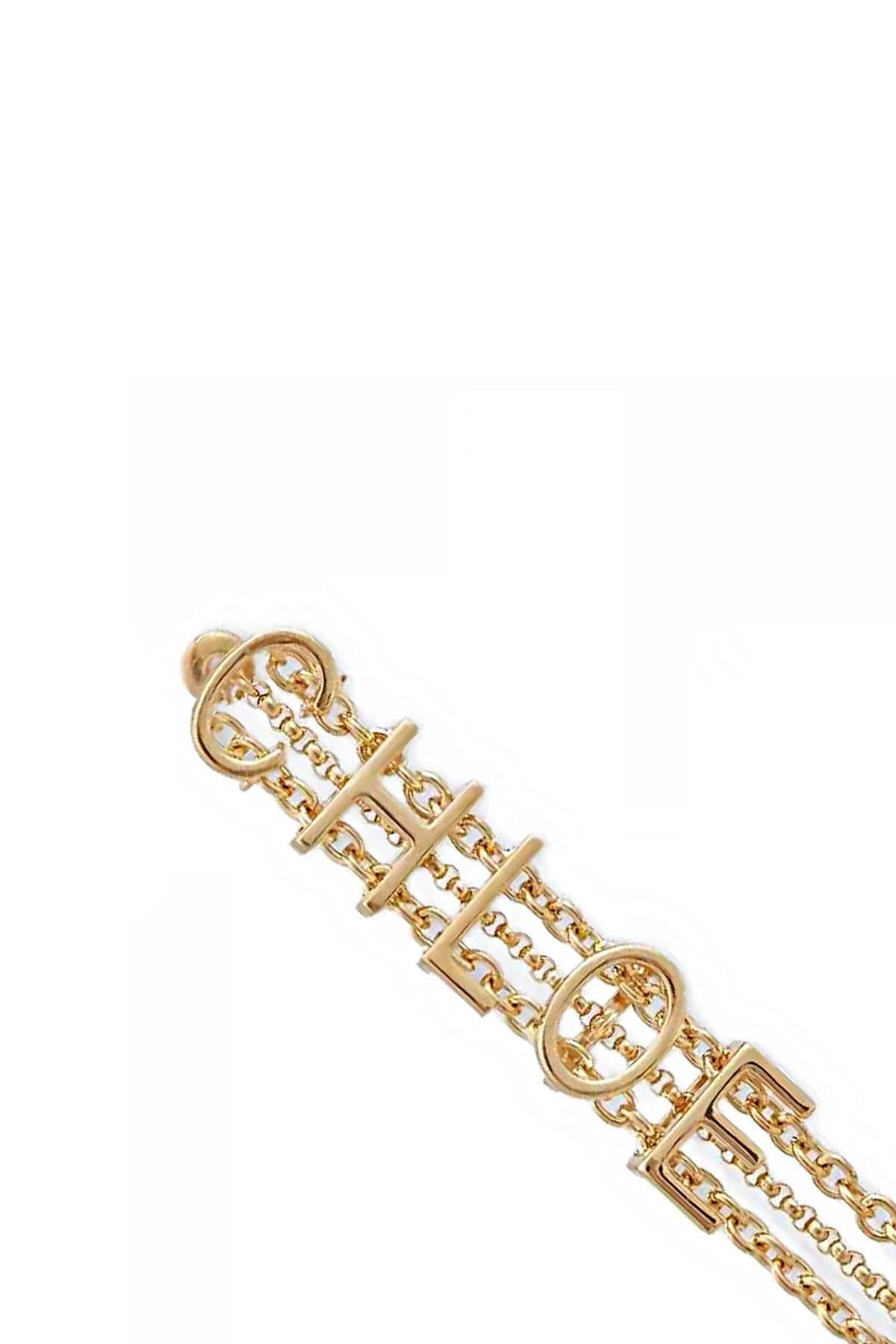 Orecchini pendenti con scritta Chloé