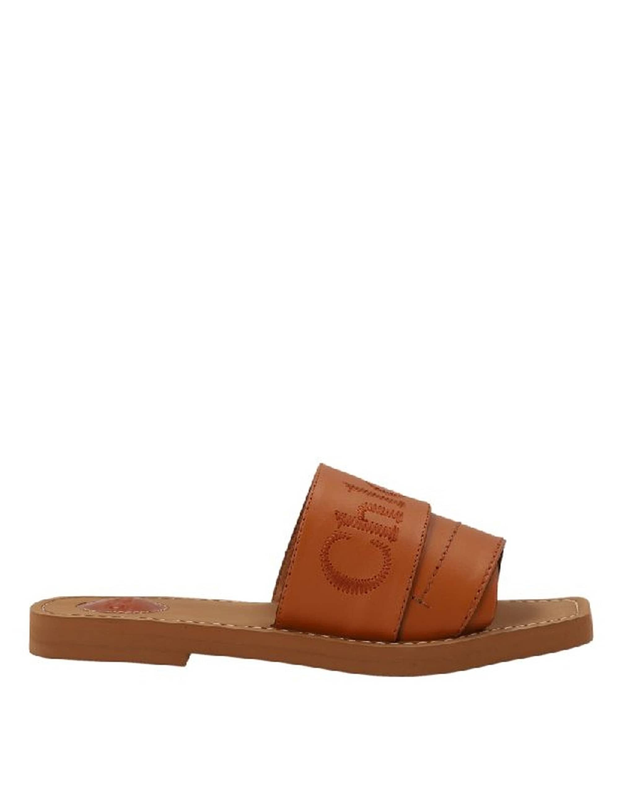Chloé Logo Woody Flat Sandals