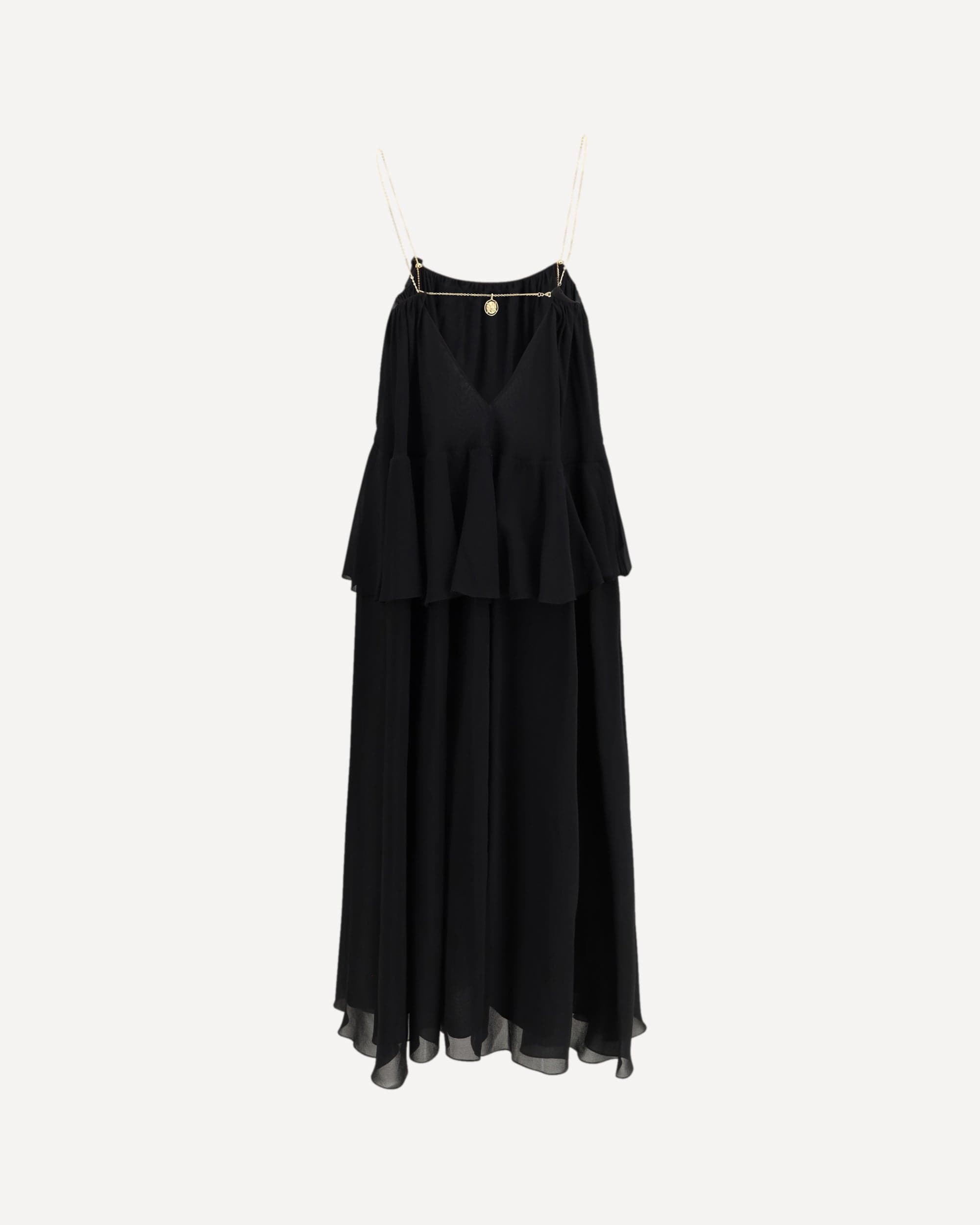 Chloé Long Sleeveless Dress With Chain Straps