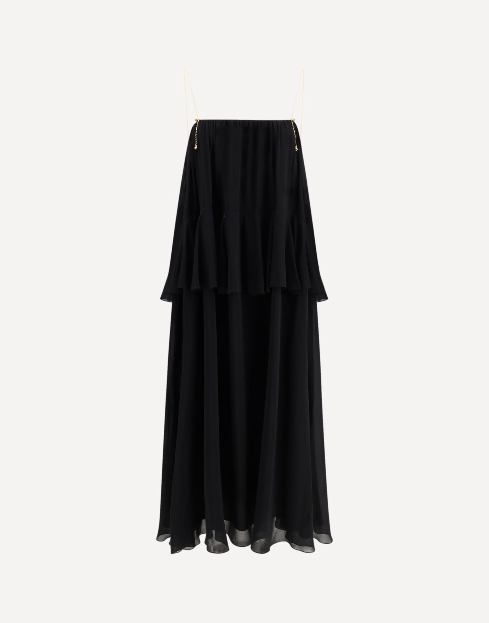 Chloé Long Sleeveless Dress With Chain Straps