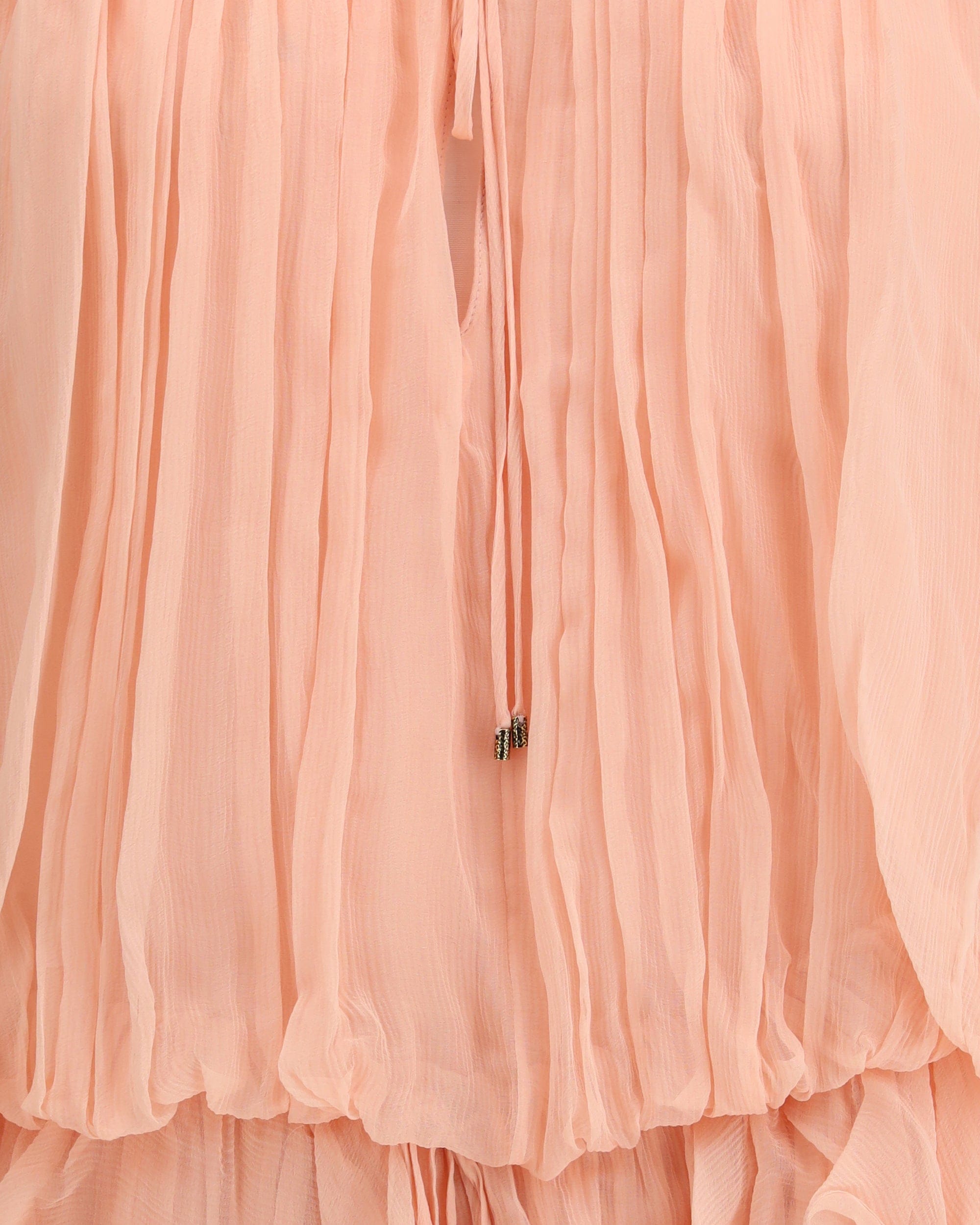 Chloé Mini Dress With Cape In Silk Muslin