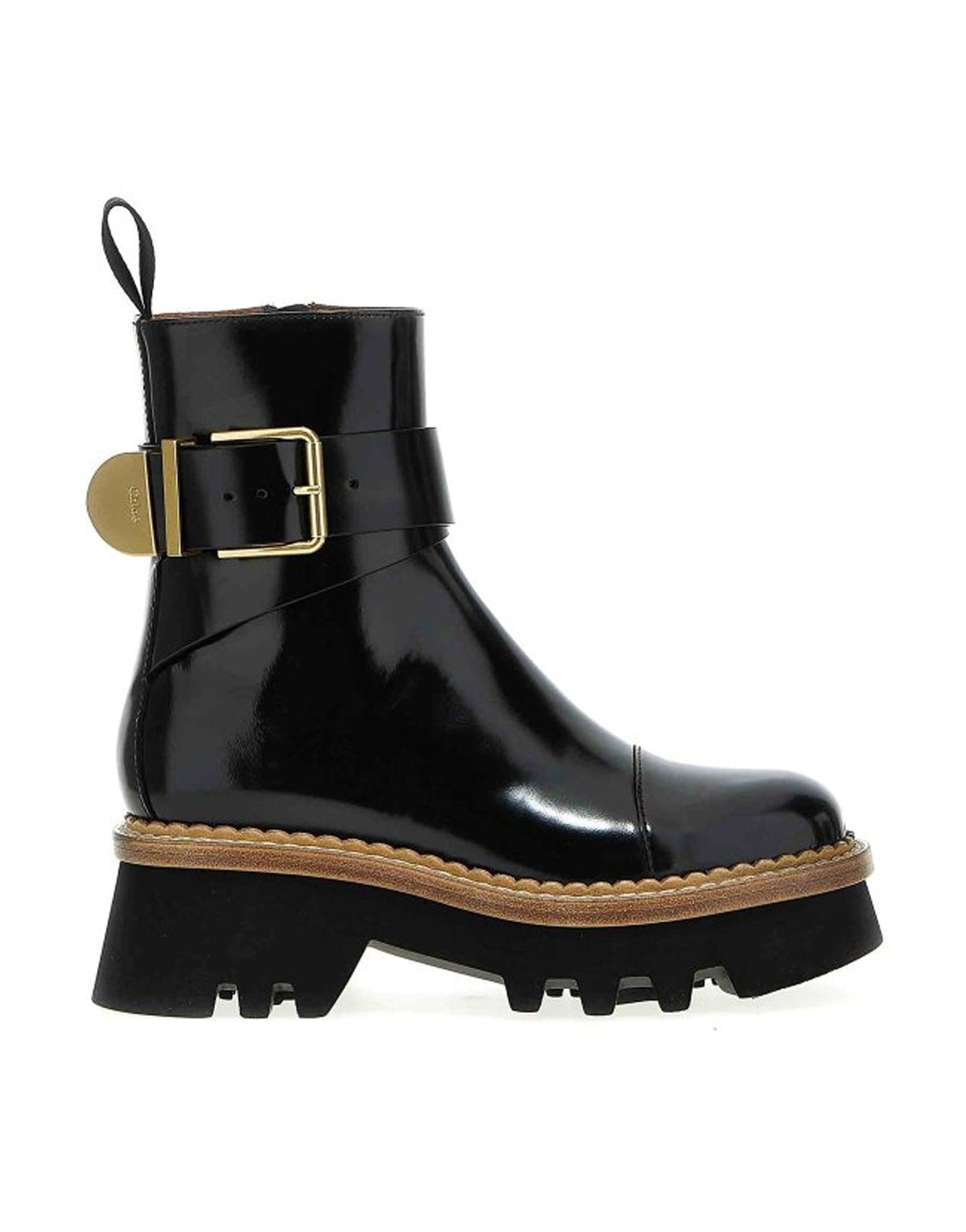 Chloé Owena Leather Ankle Boots