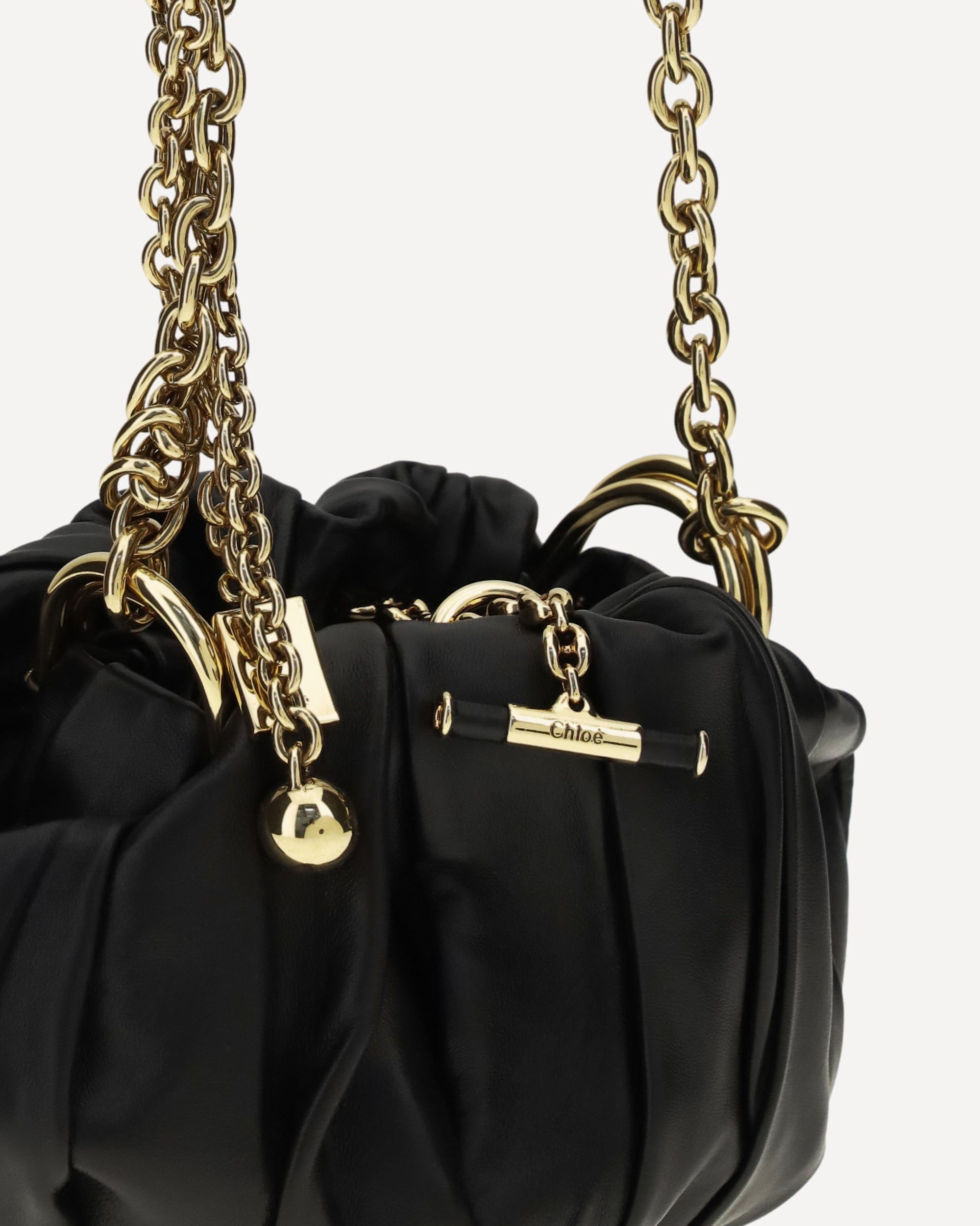 Chloé Plissé Leather Shoulder Bag