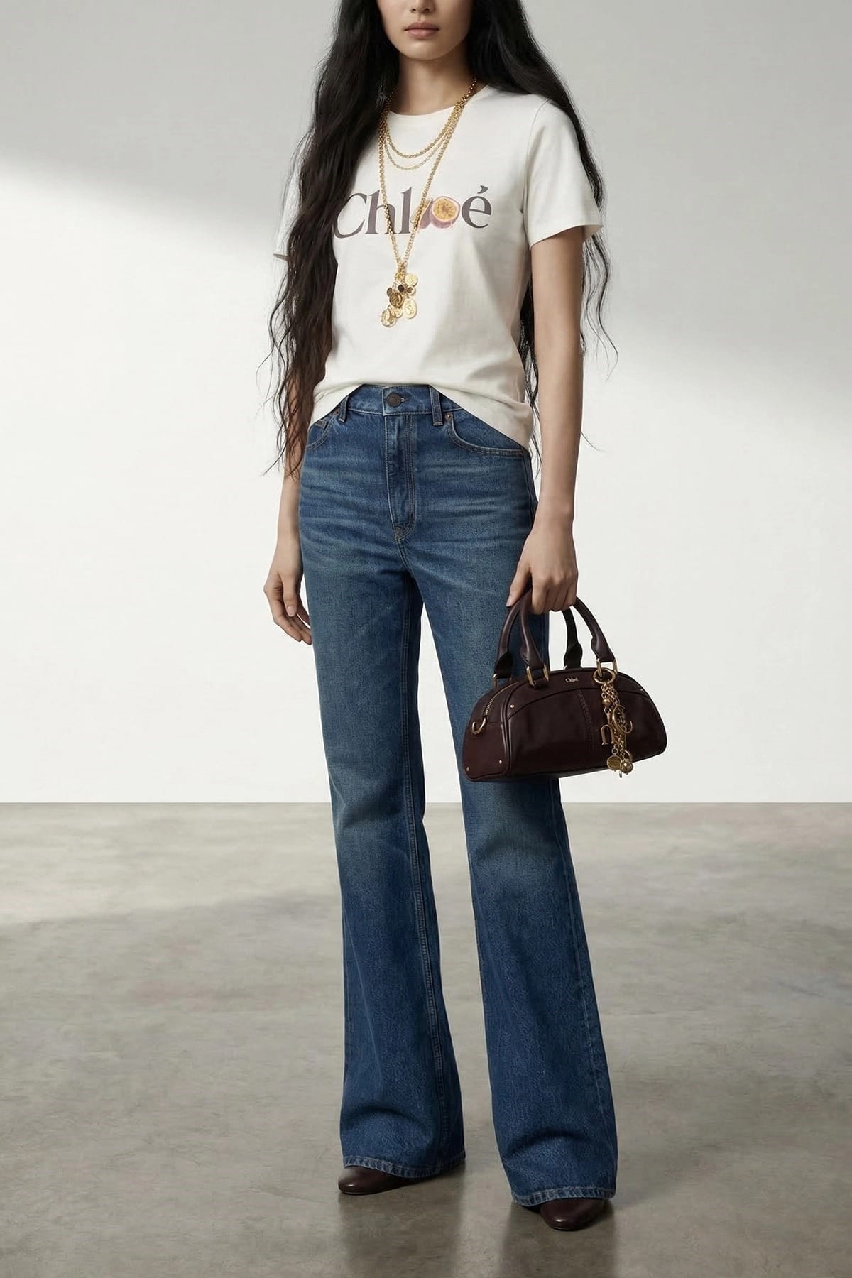 Chloé プリント コットンジャージー Tシャツ - alternate view