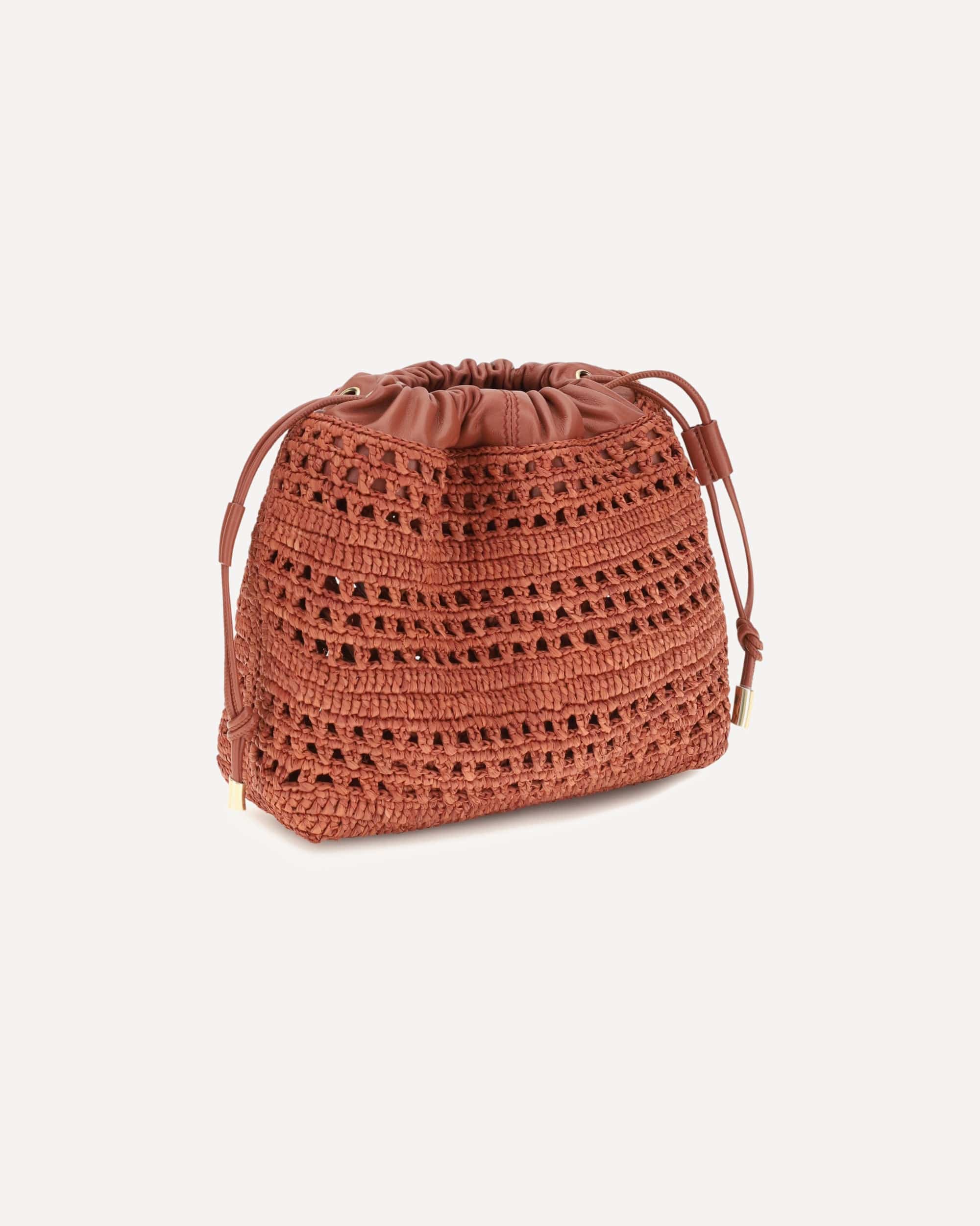 Chloé Raffia Drawstring Shoulder Bag