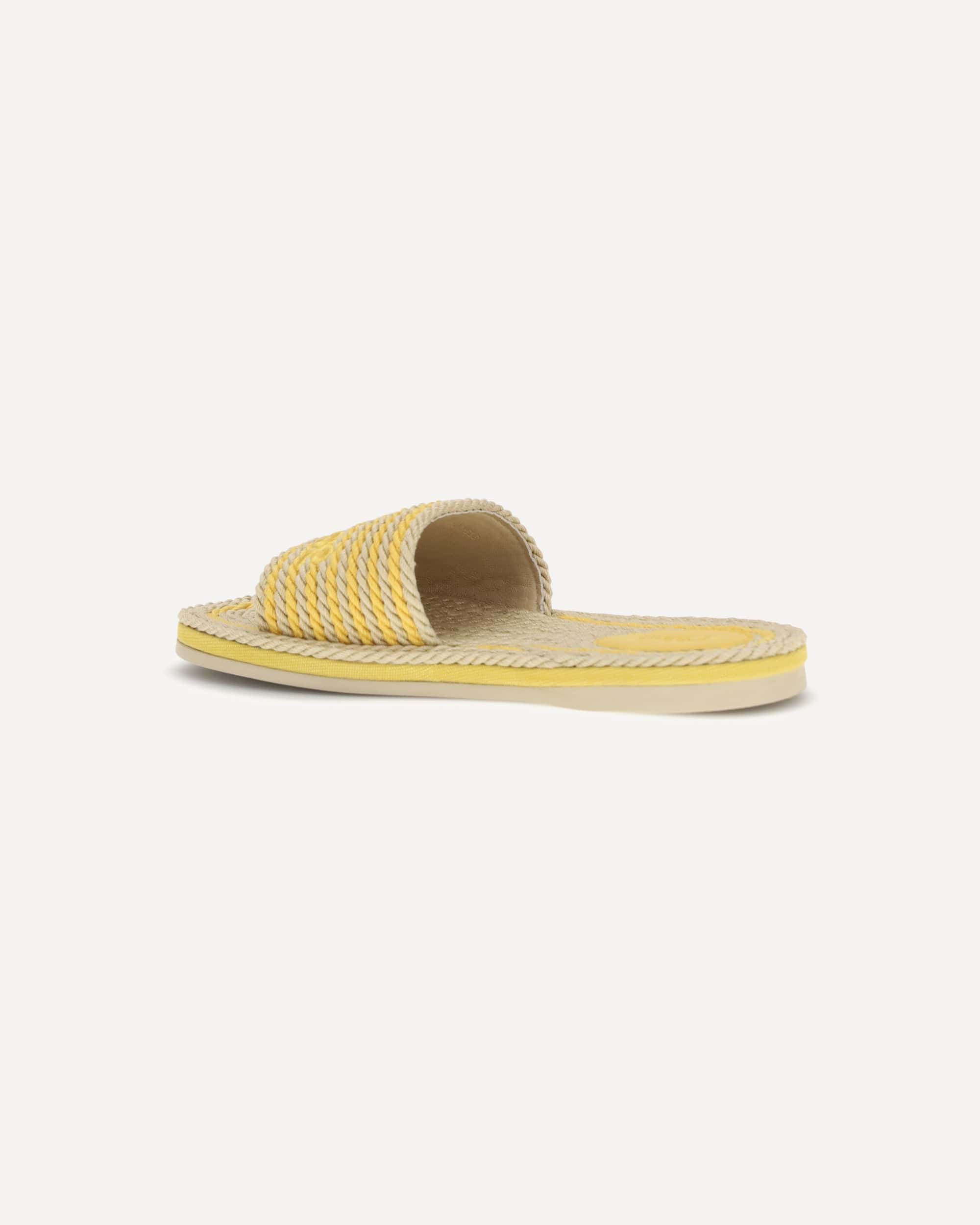Chloé Raffia Sand Mules With Wavy Sole