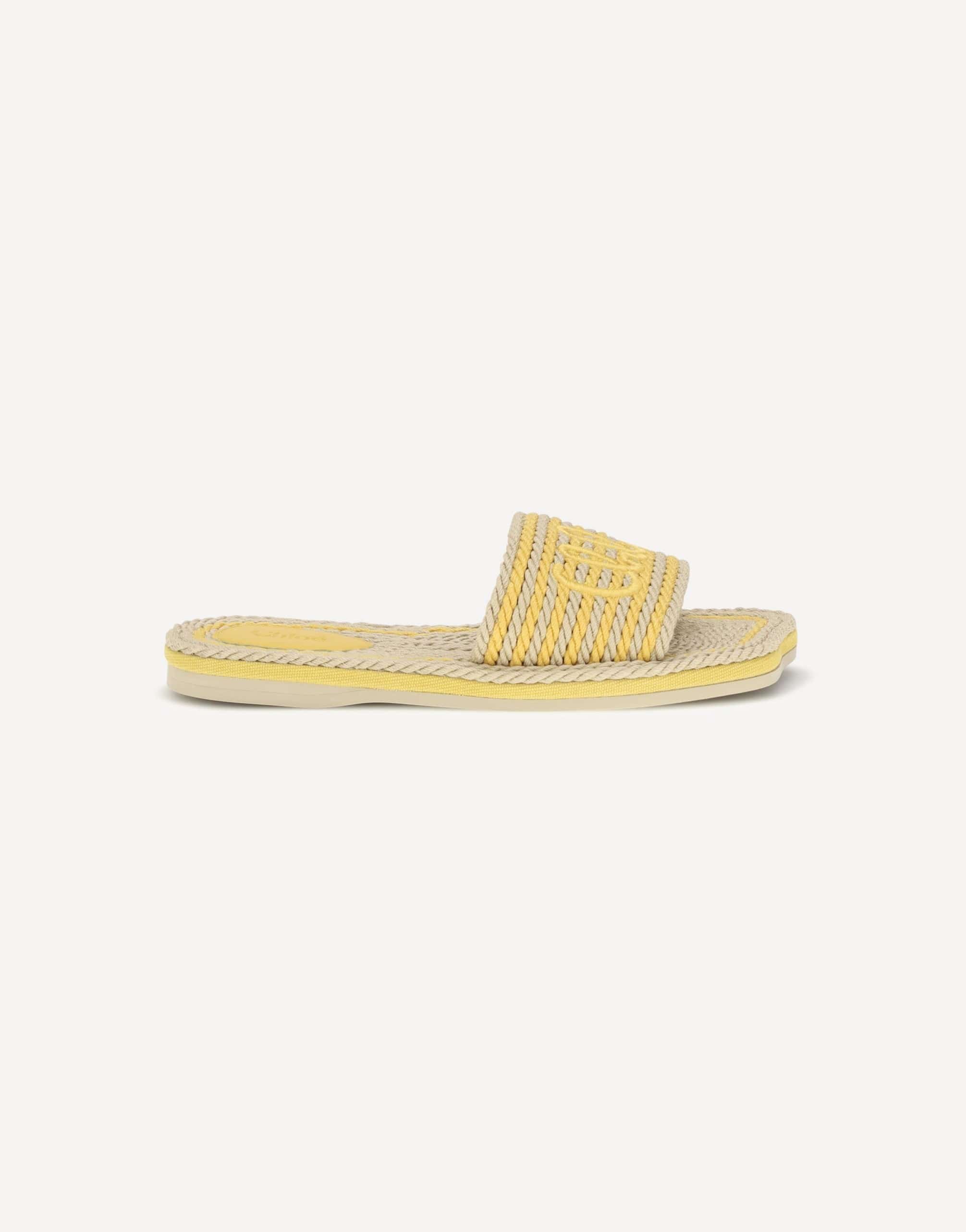 Chloé Raffia Sand Mules With Wavy Sole
