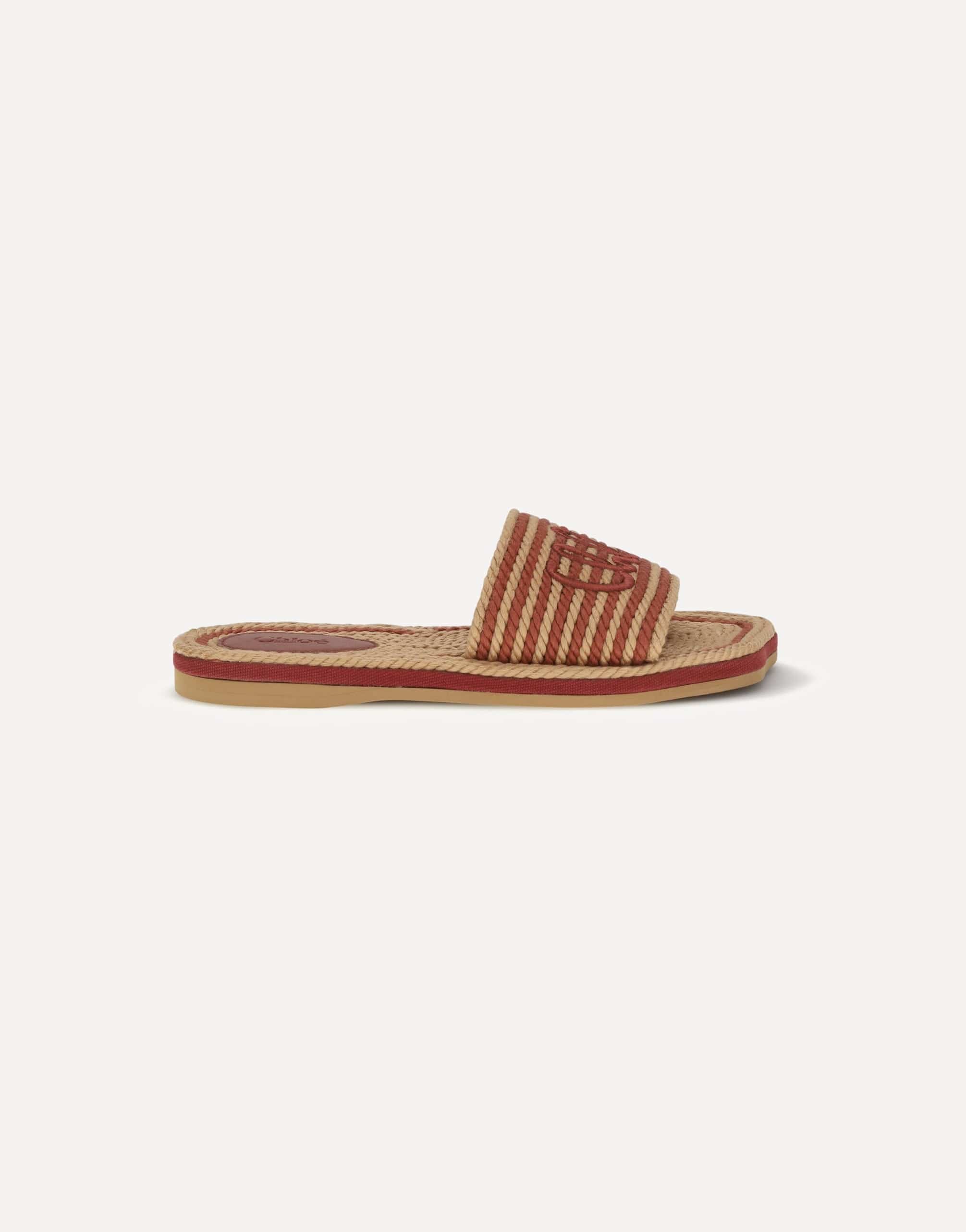 Chloé Raffia Sandals With Wavy Sole