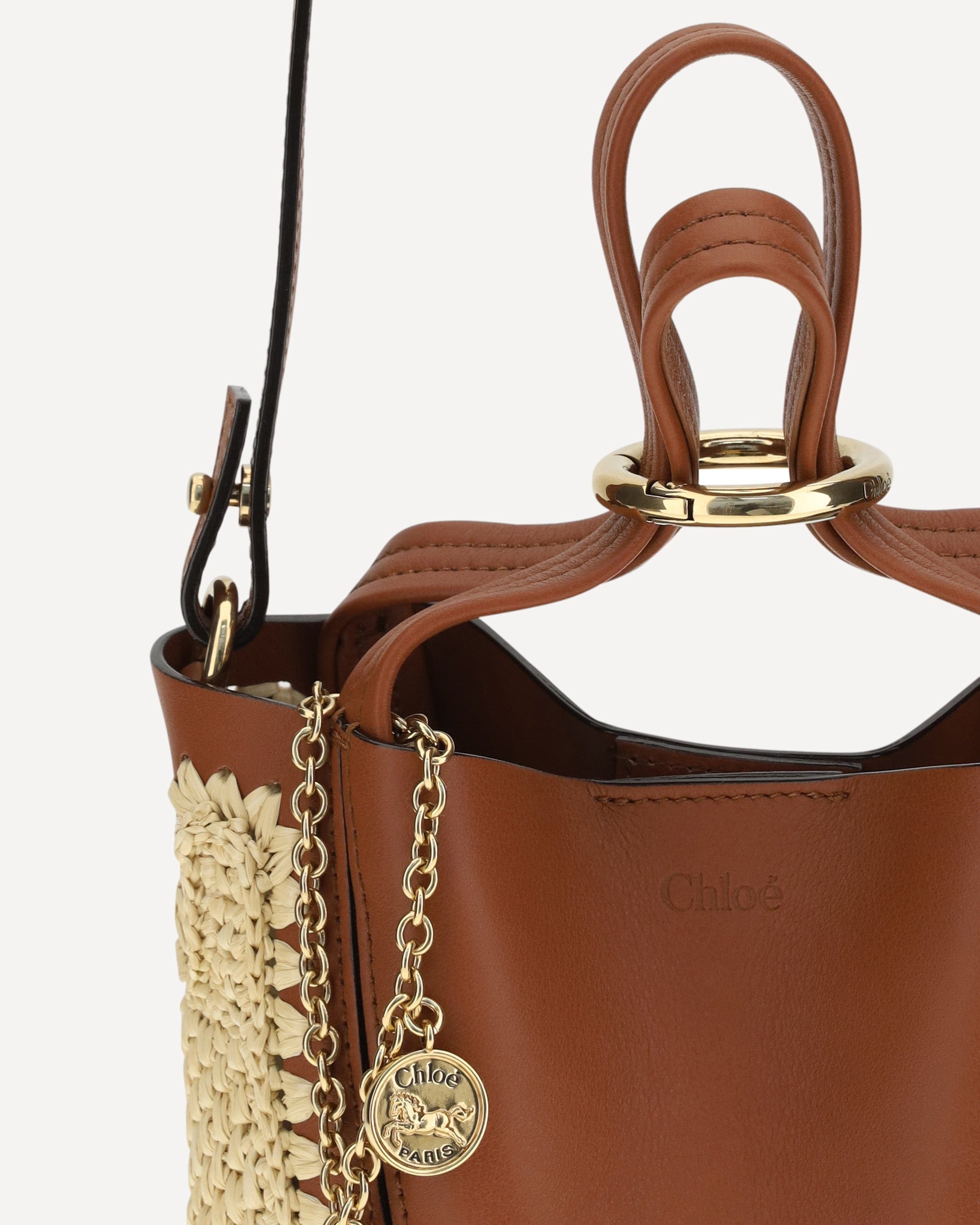 Chloé Spin Raffia Bucket Bag