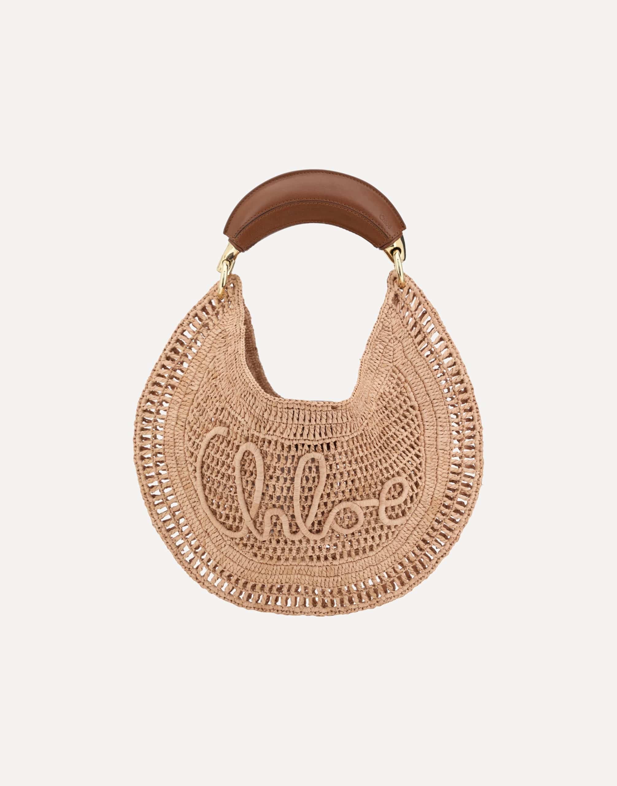 Chloé Summer Banana Raffia Shoulder Bag