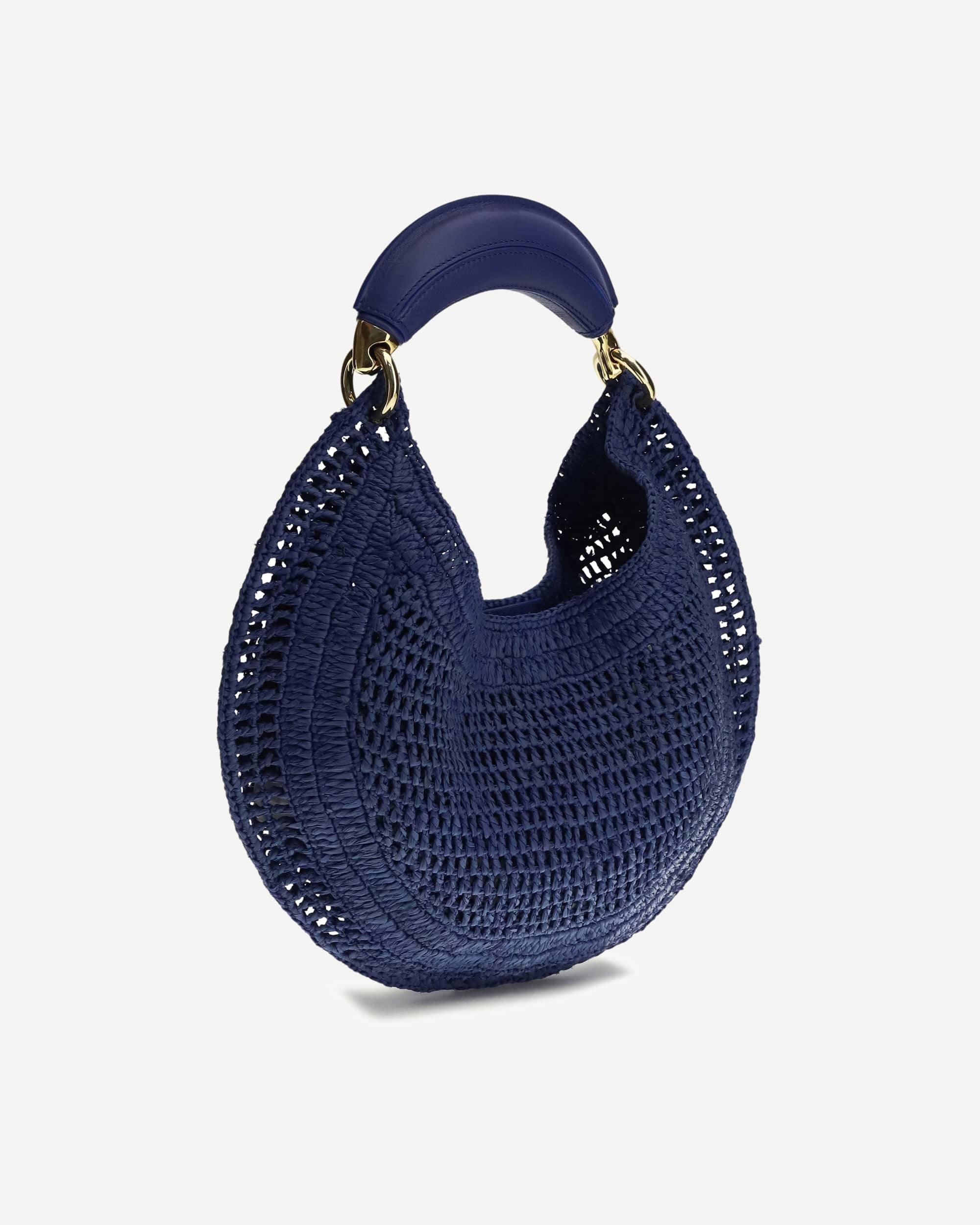 Chloé Summer Banana Raffia Shoulder Bag