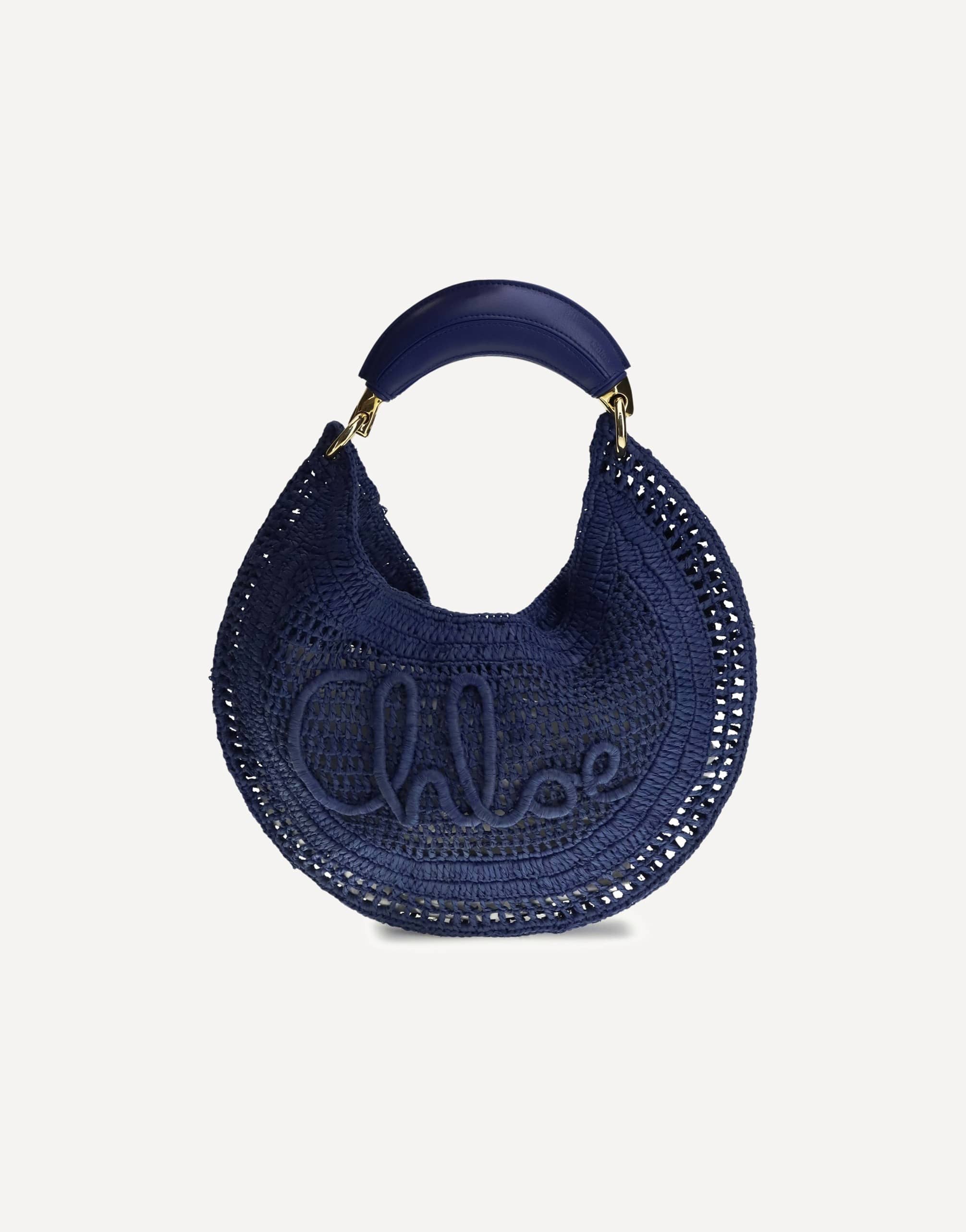 Chloé Summer Banana Raffia Shoulder Bag