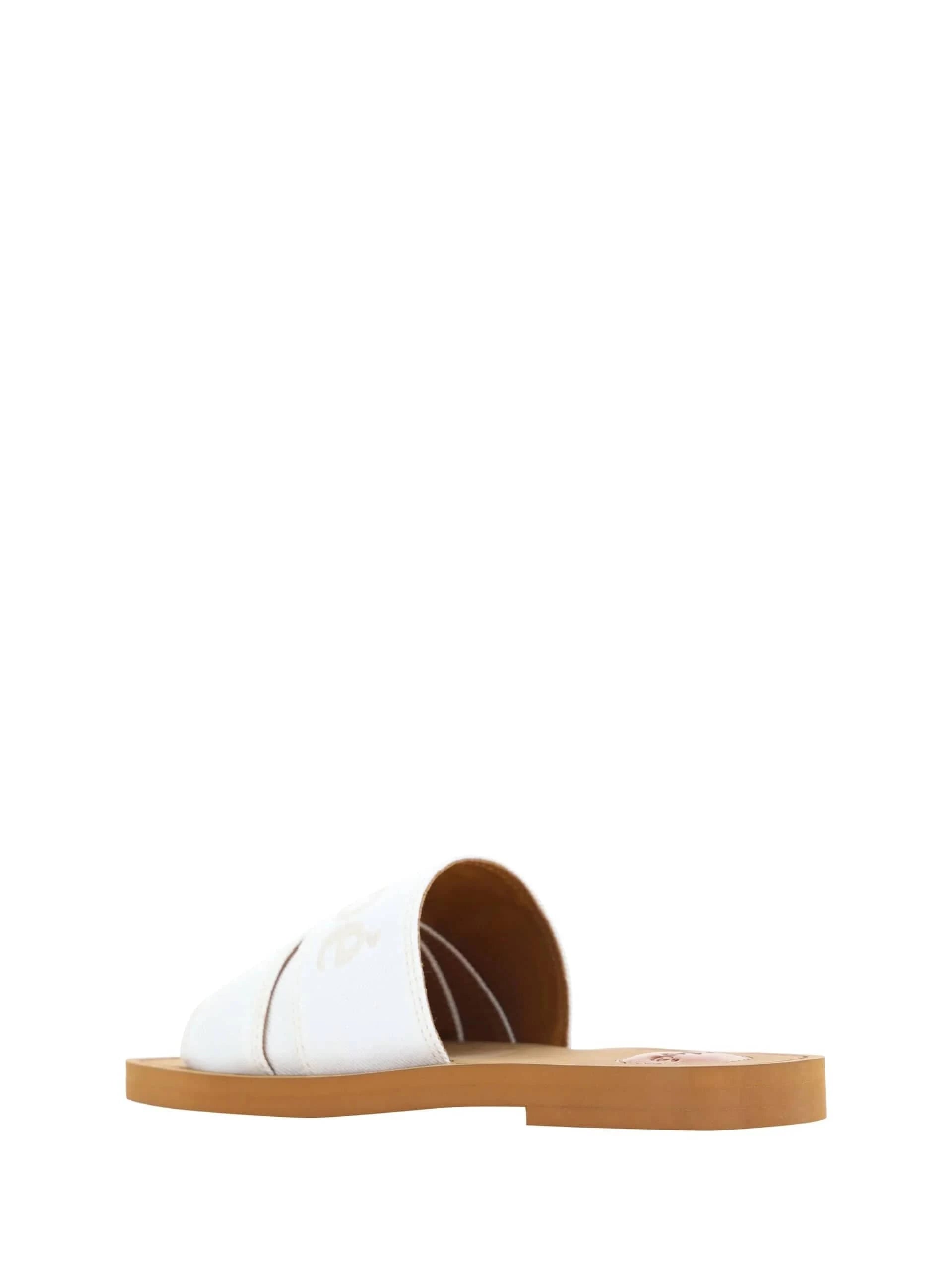 Chloé Woody Logo-Embroidered Slides