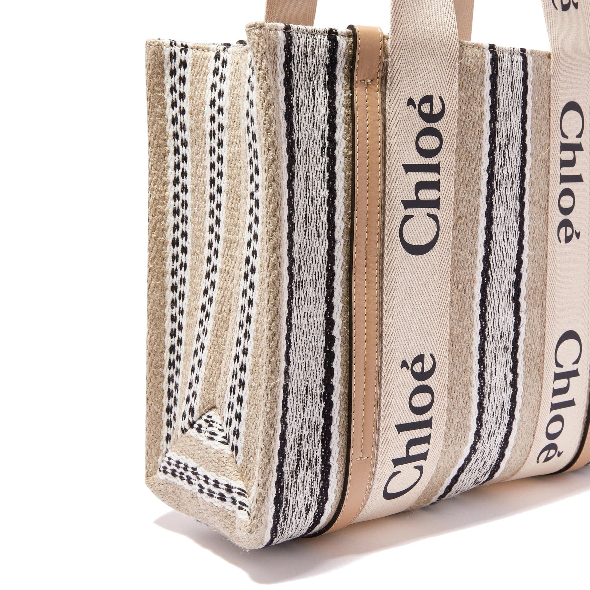 Chloé Woody Medium Linen Tote Bag