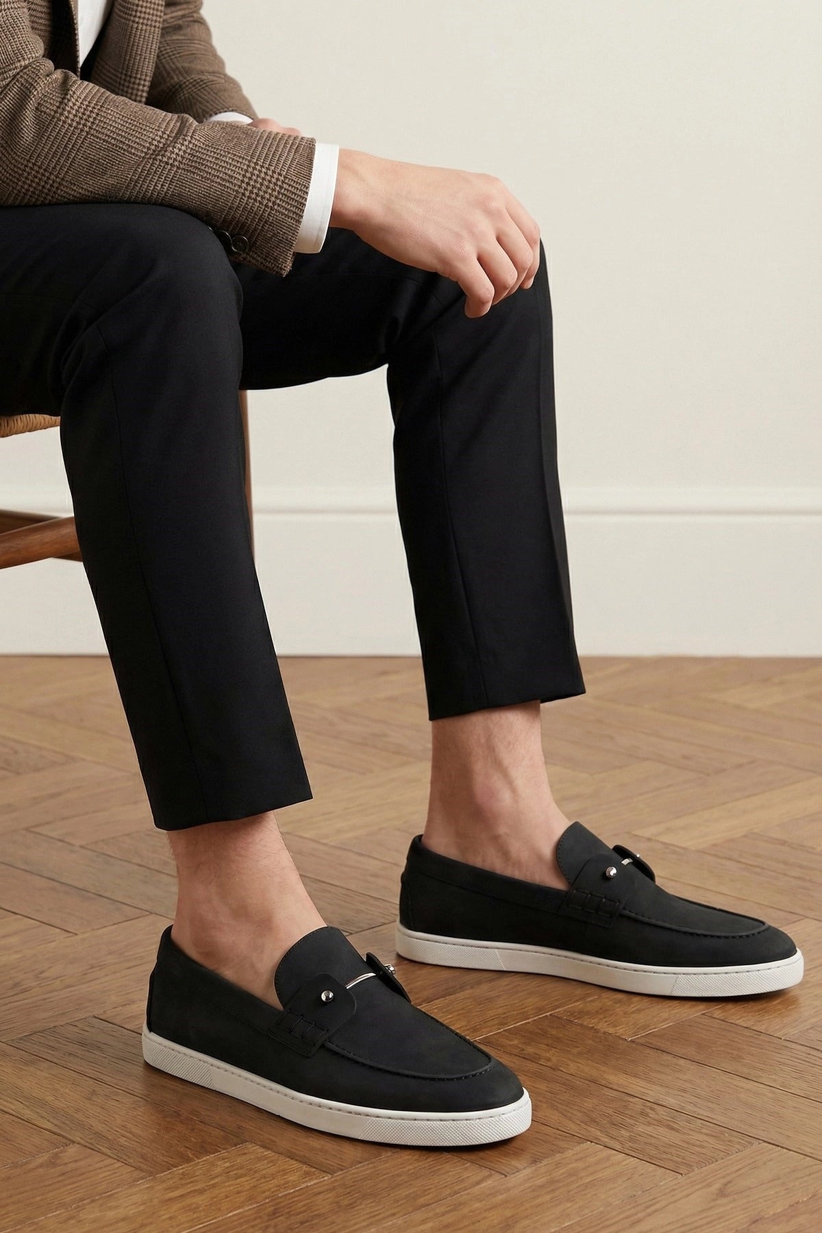 Christian Louboutin Chambeliboat Nubuck Leather Loafers - alternate view