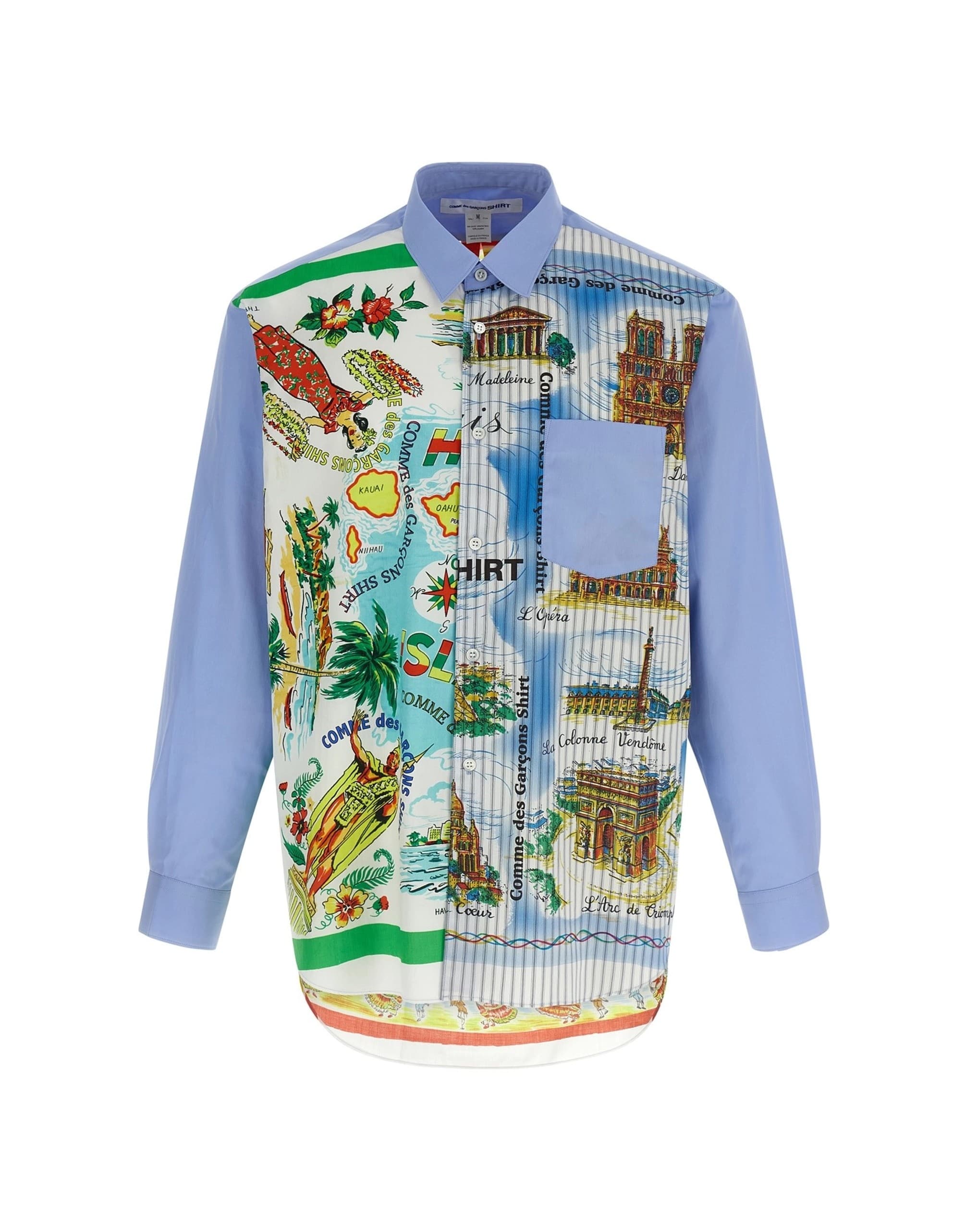 Comme Des Garçons Comme Des Garçons Asymmetric Printed Shirt