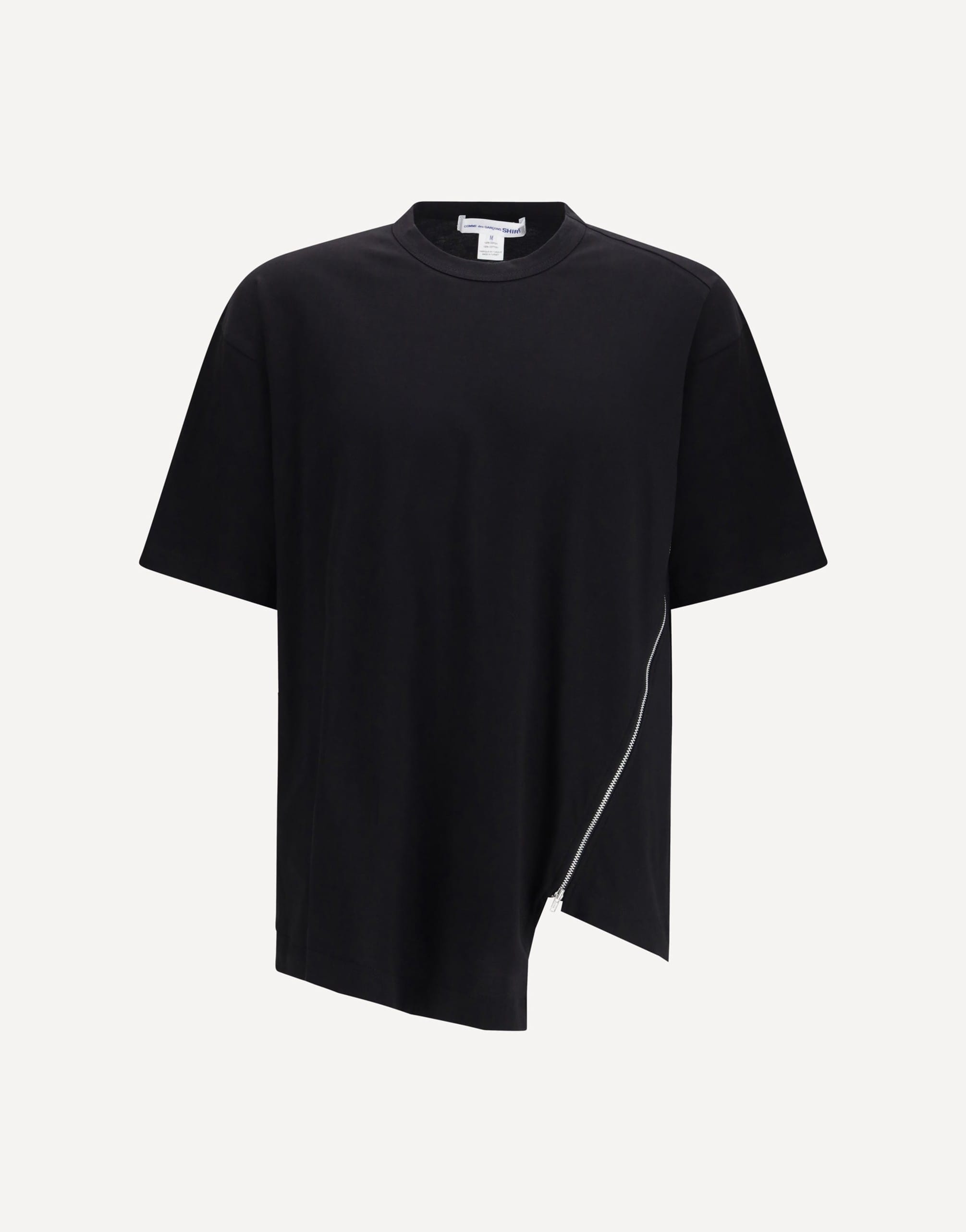 Comme Des Garçons Cotton T-Shirt With Side Zipper
