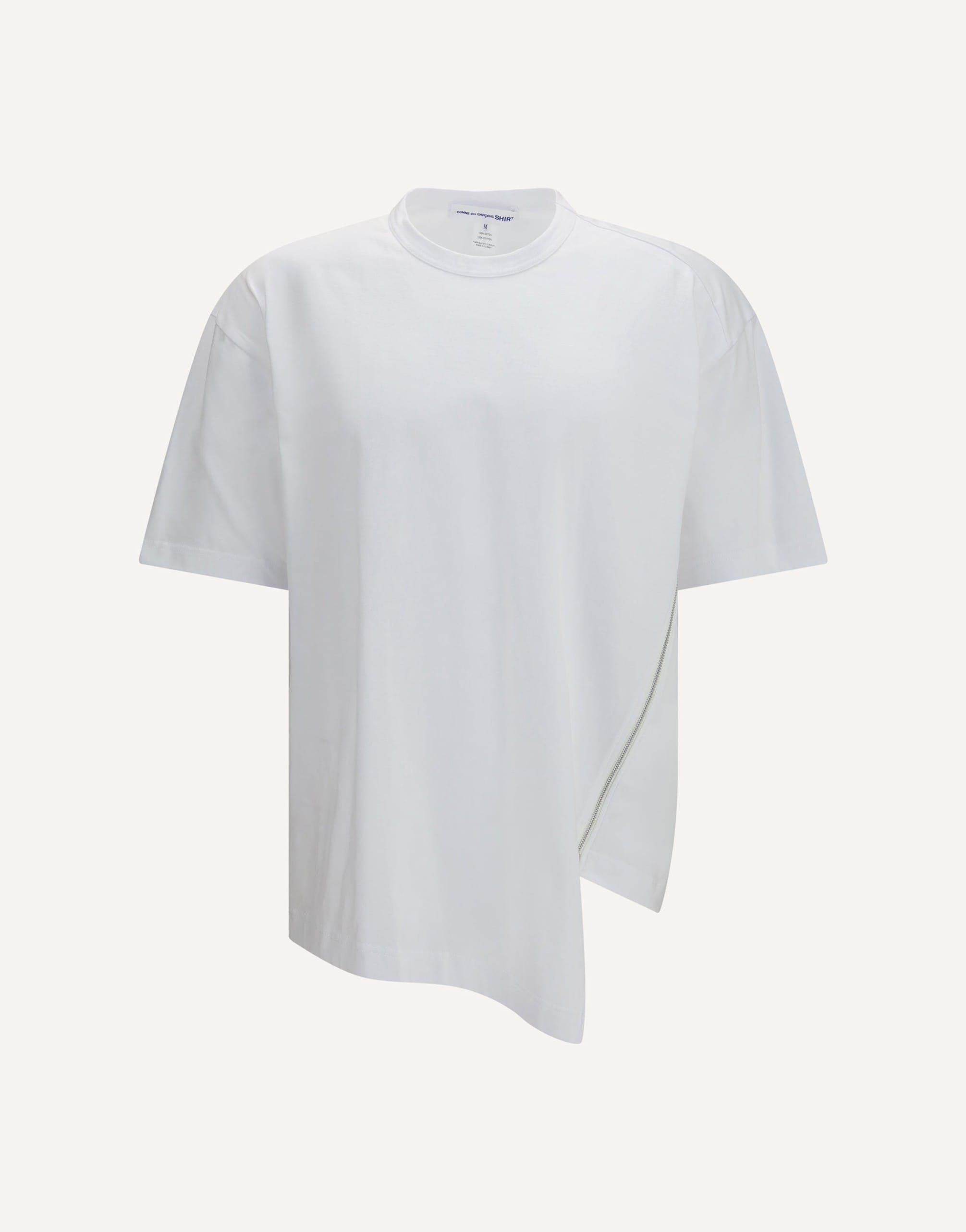 Comme Des Garçons Cotton T-Shirt With Side Zipper