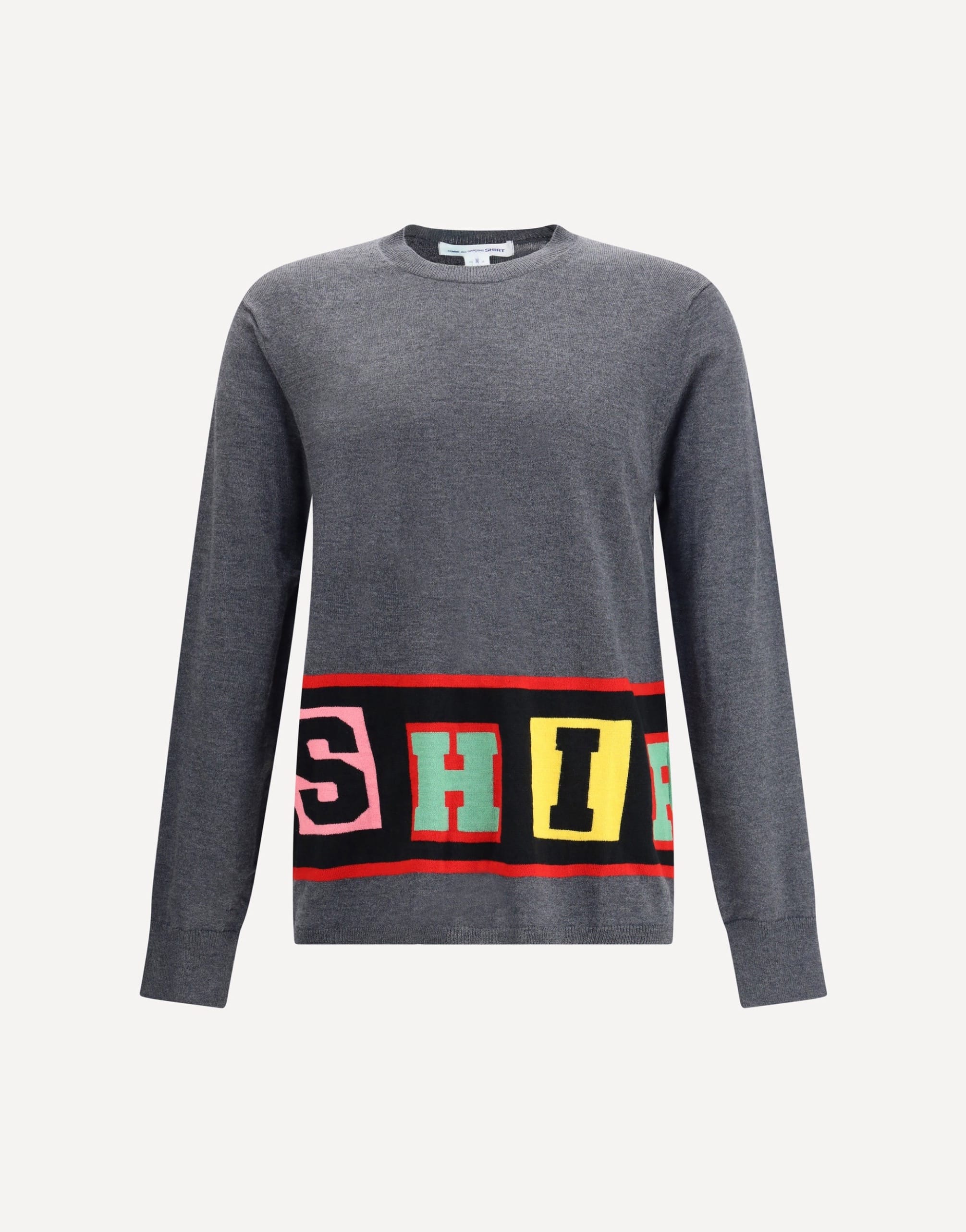 Comme Des Garçons Crewneck Sweater With Colorful Lettering