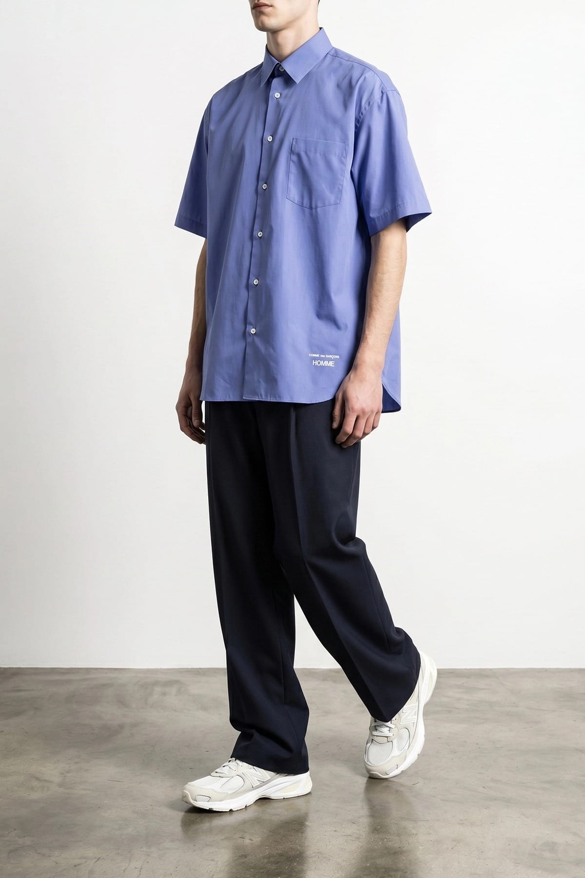 Comme Des Garçons Comme Des Garçons Logo Embroidery Cotton Shirt