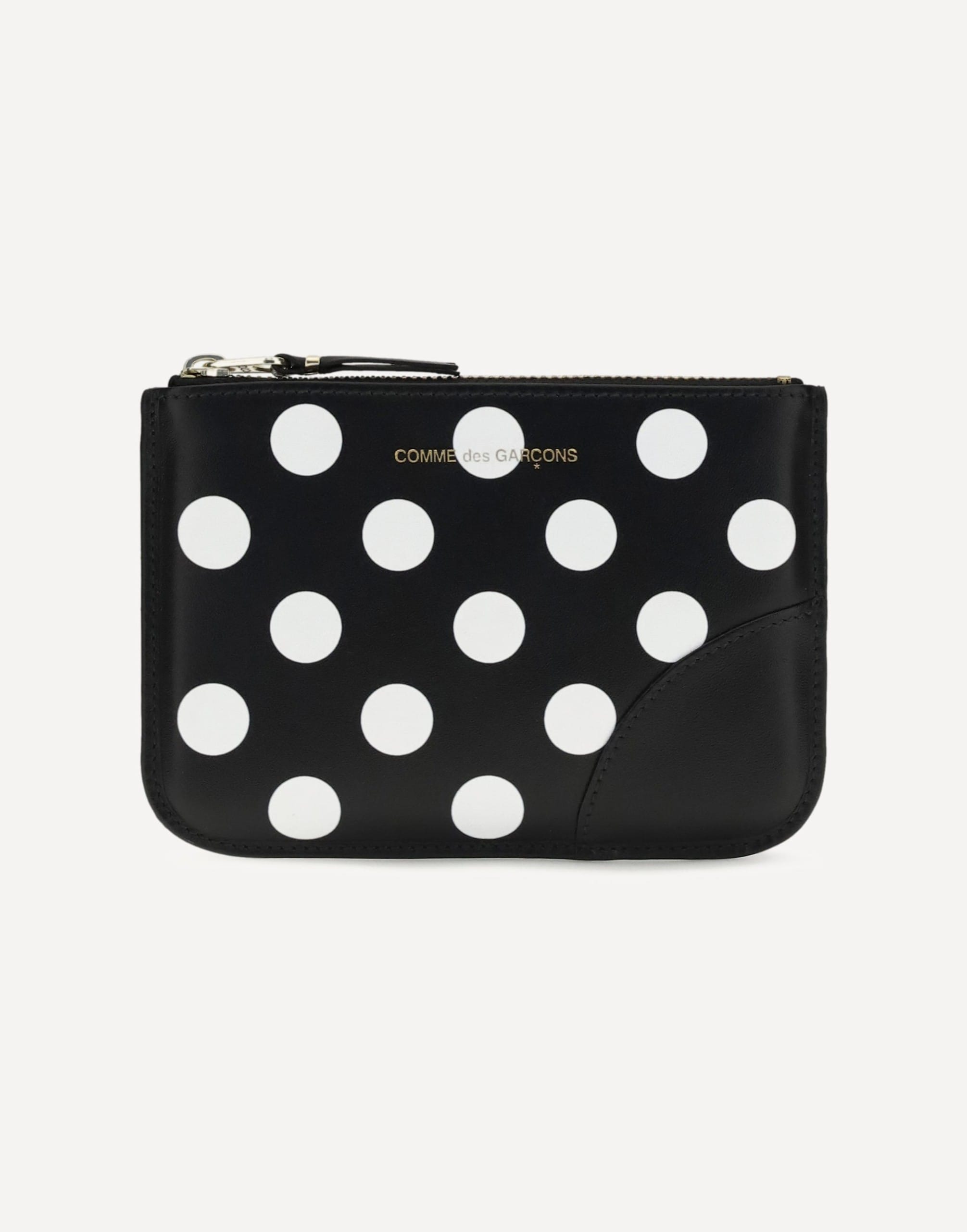 Comme Des Garçons Logo Leather Pouches