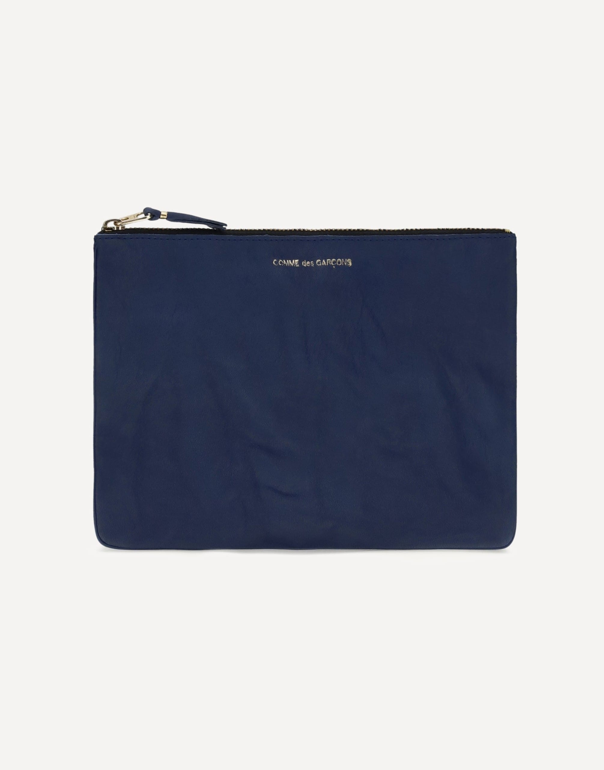 Comme Des Garçons Logo Leather Pouches