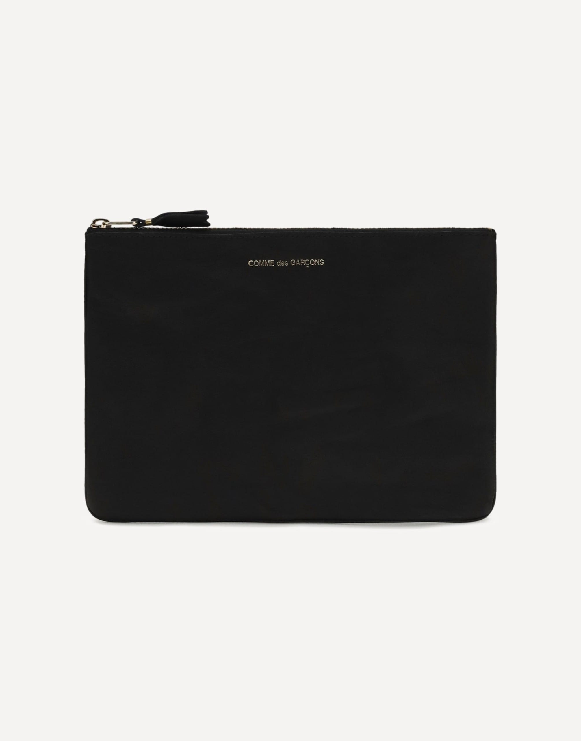 Comme Des Garçons Logo Leather Pouches