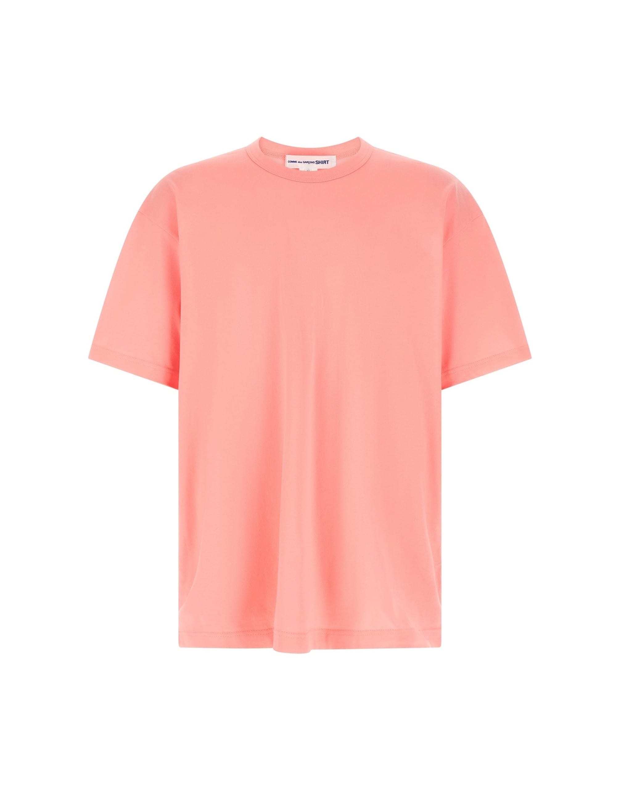 Comme Des Garçons Comme Des Garçons Pink Logo Print T-Shirt