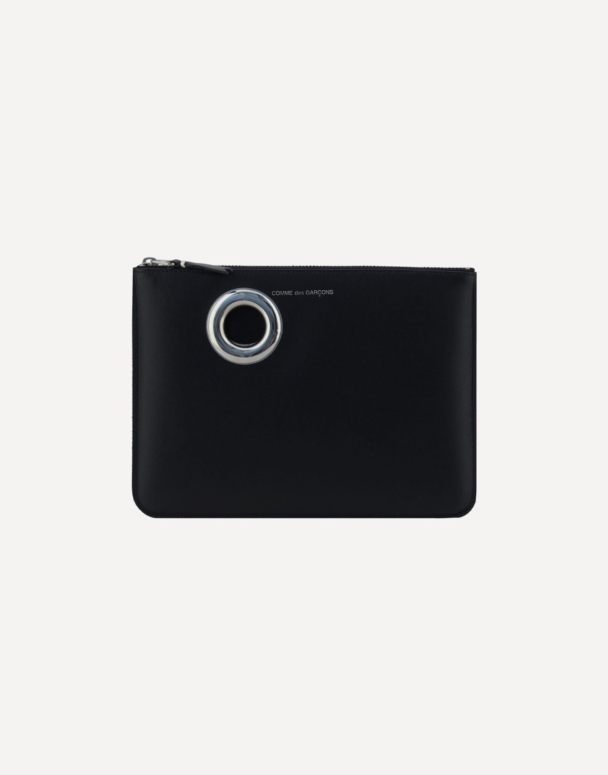 Comme Des Garçons Silver Eyelet Coin Purse