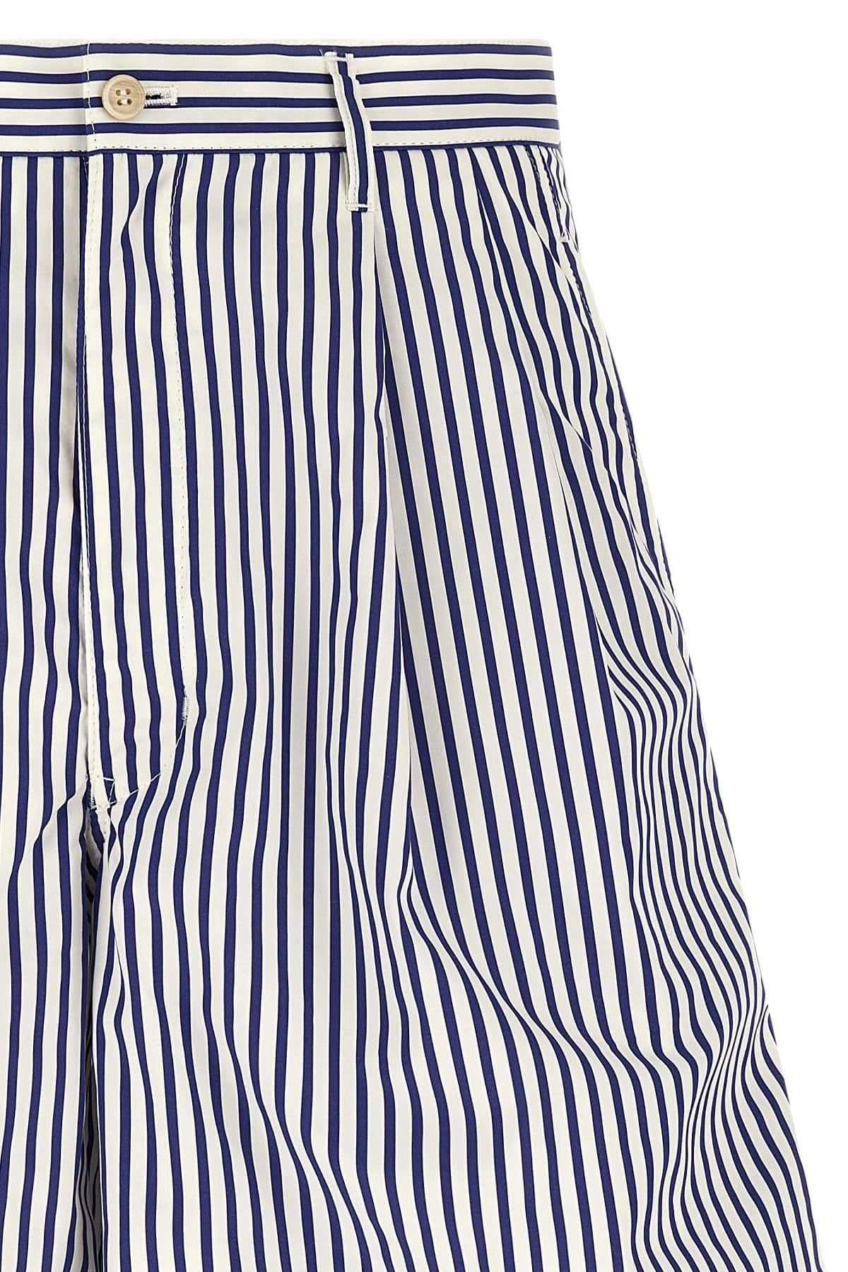 Comme Des Garçons Comme Des Garçons Striped Cotton Bermuda Shorts