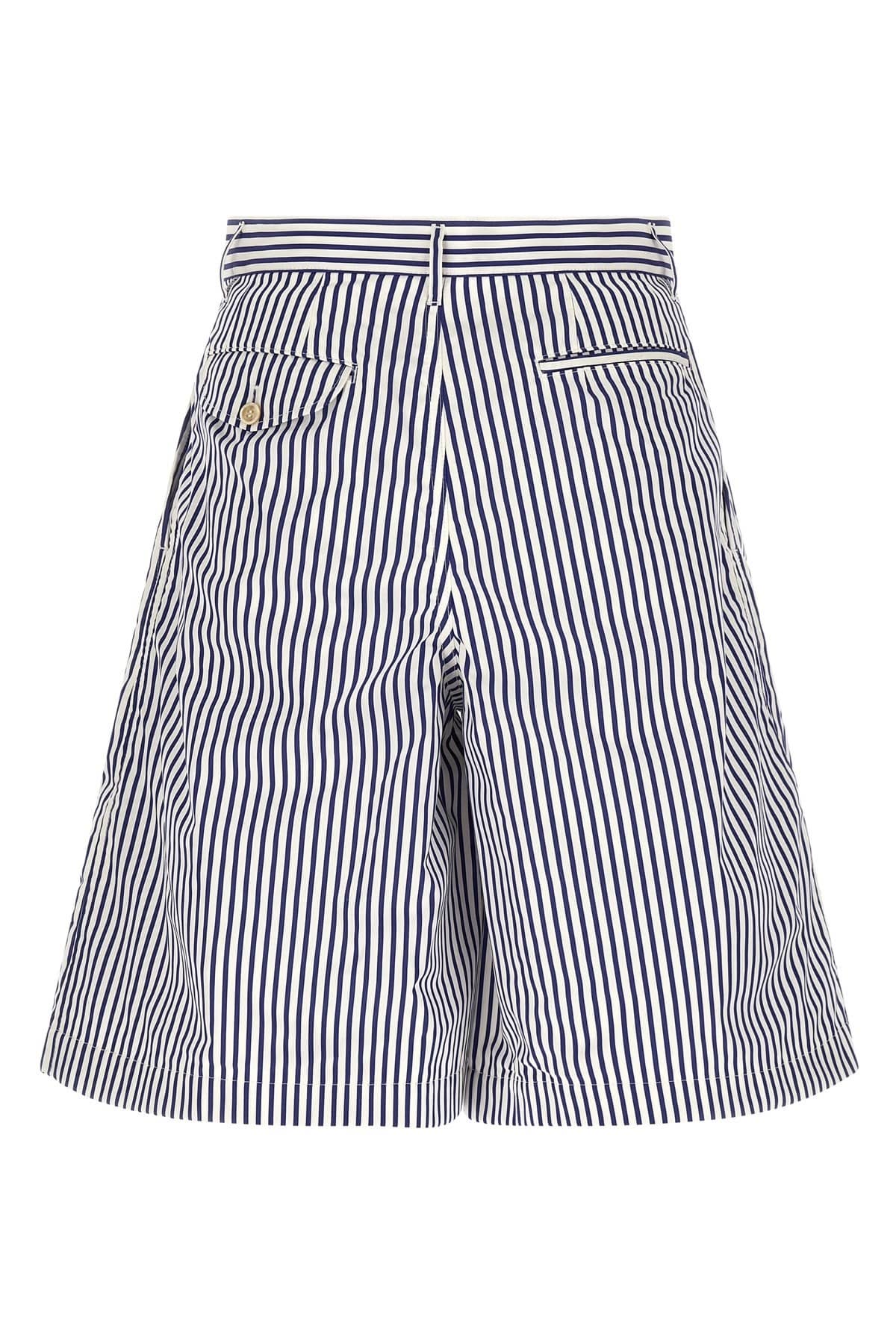 Comme Des Garçons Comme Des Garçons Striped Cotton Bermuda Shorts