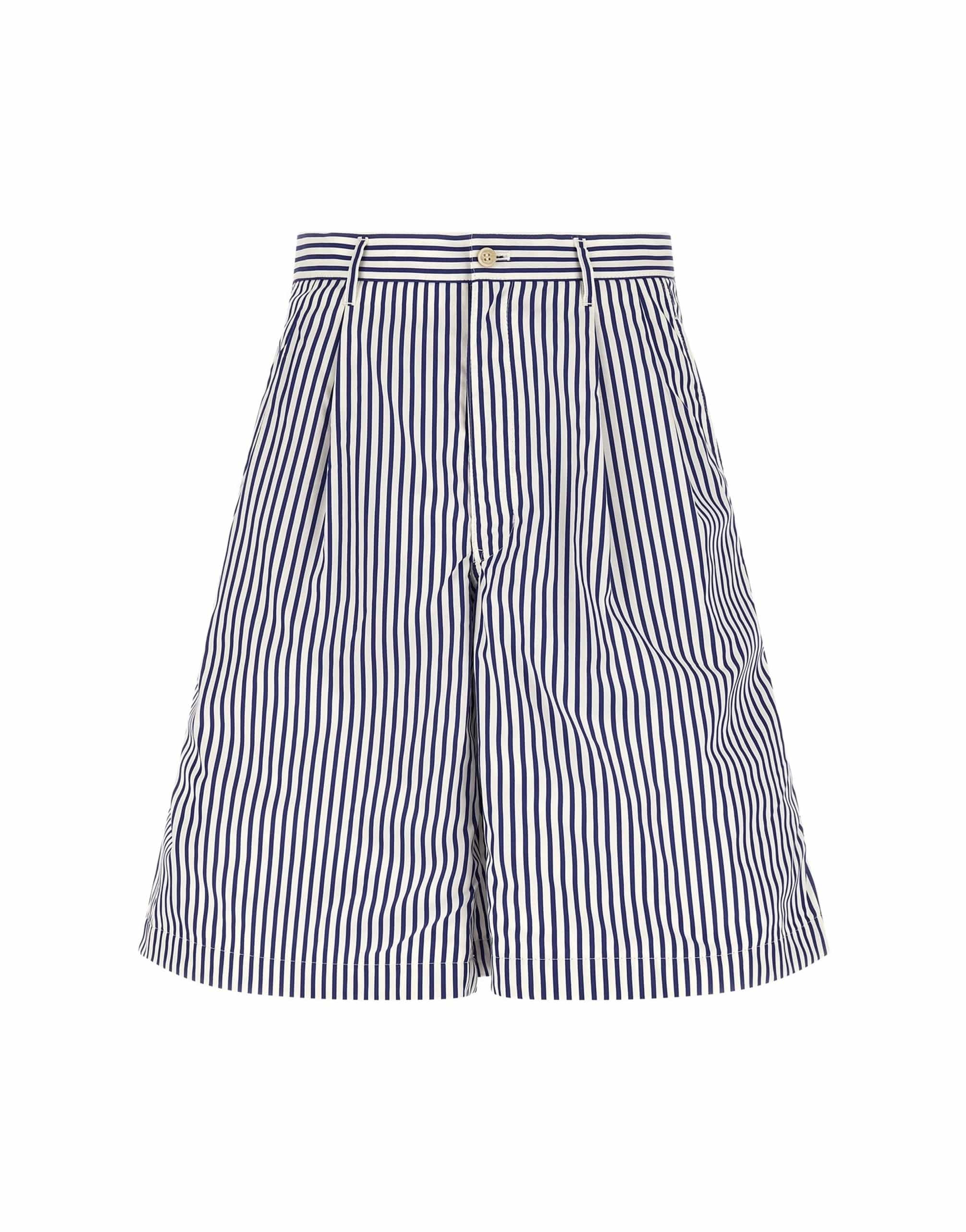 Comme Des Garçons Comme Des Garçons Striped Cotton Bermuda Shorts