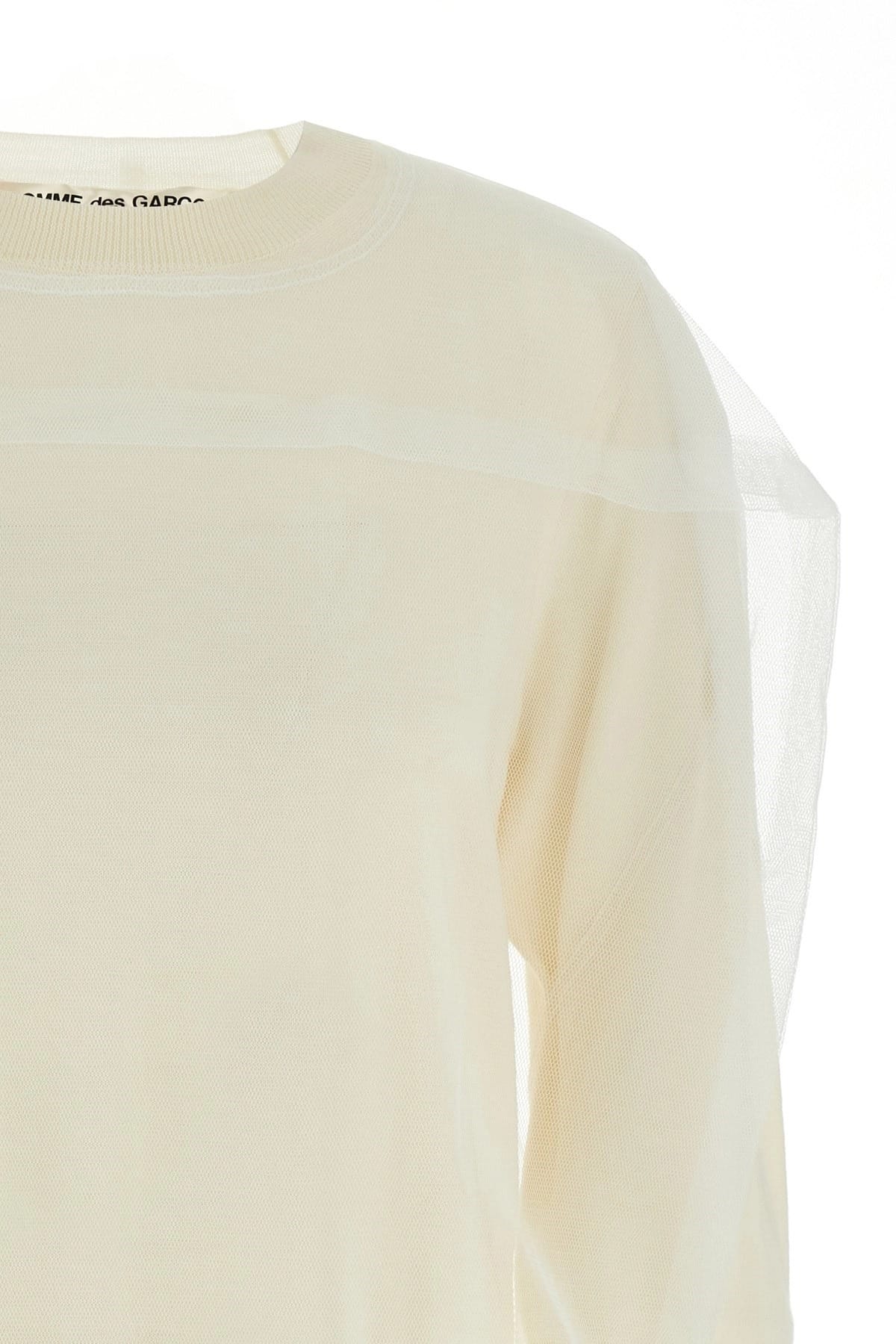 Comme Des Garçons Comme Des Garçons Tulle Wool Sweater