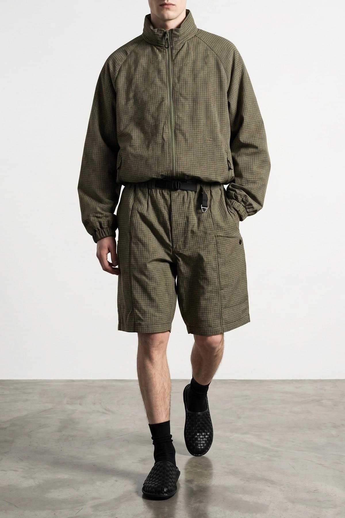 Comme Des Garçons Vichy Bermuda Shorts - alternate view
