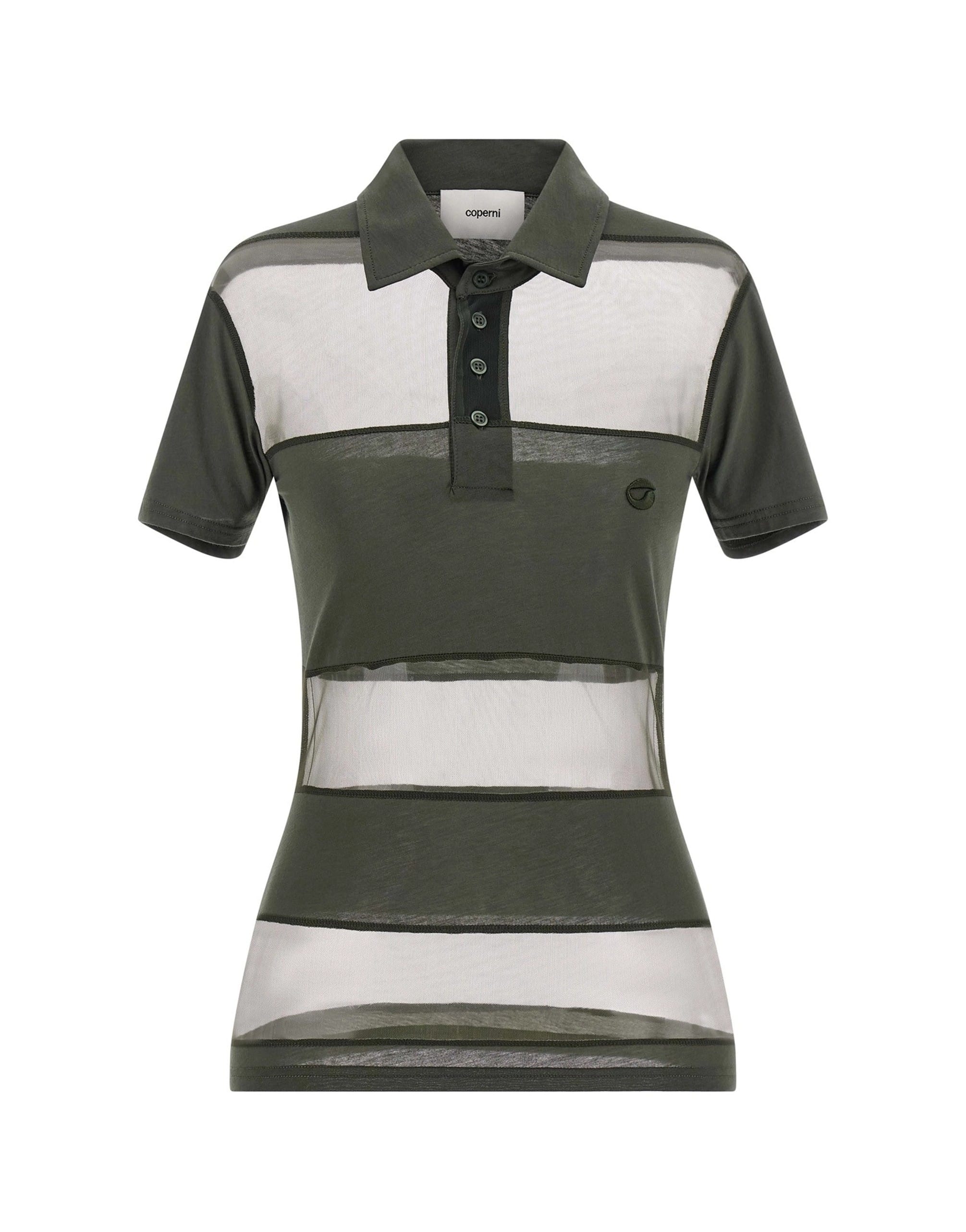 Coperni Coperni Sheer Striped Polo Shirt