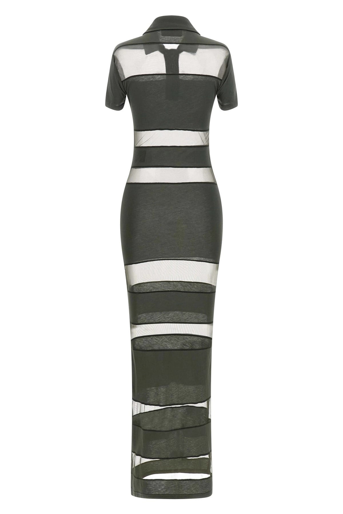 Coperni Coperni Striped Sheer Polo Dress