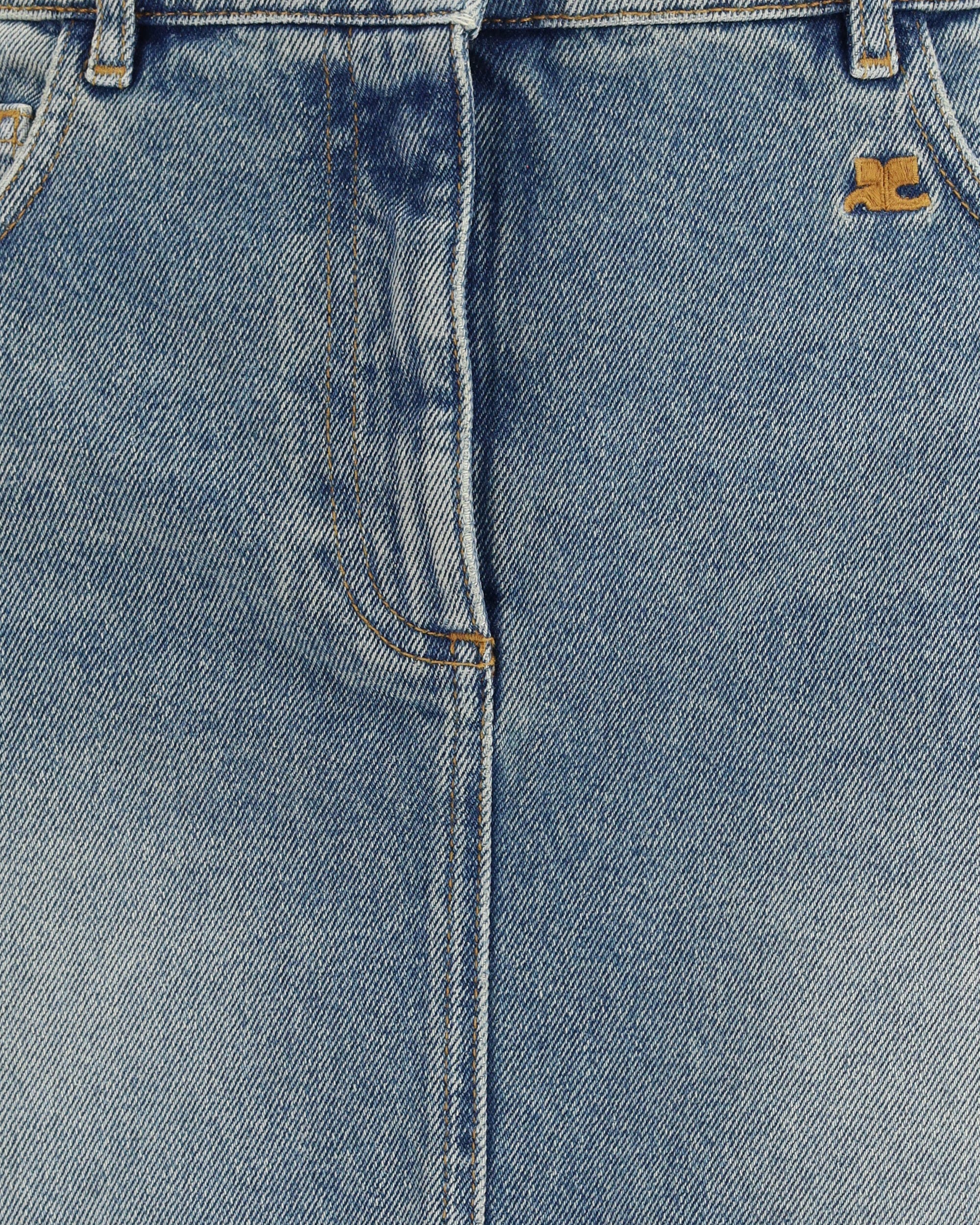 Courrèges Denim Circle Maxi Skirt