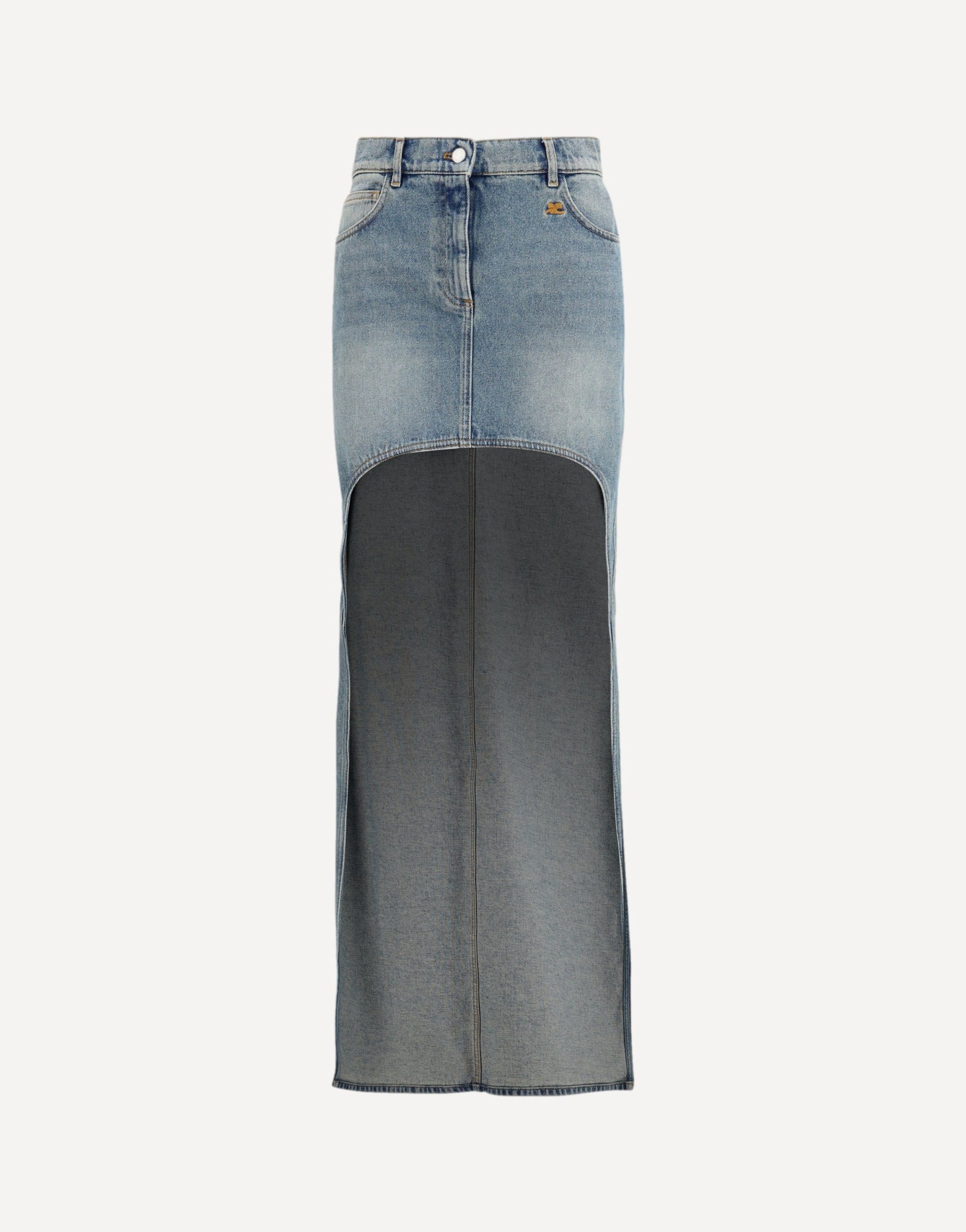 Courrèges Denim Circle Maxi Skirt