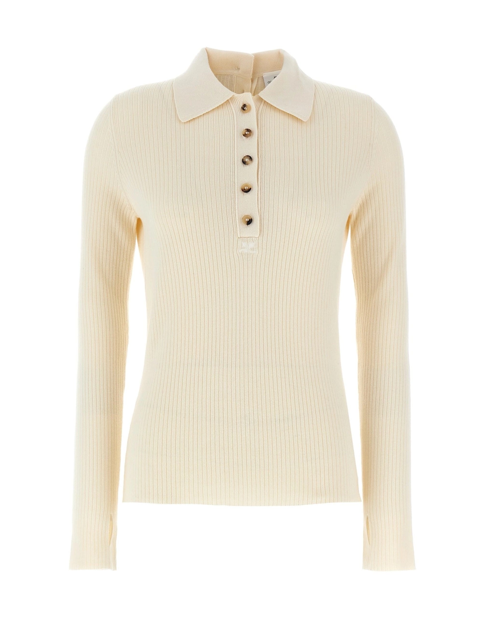 Courrèges Courrèges Multi-Button Ribbed Polo Shirt