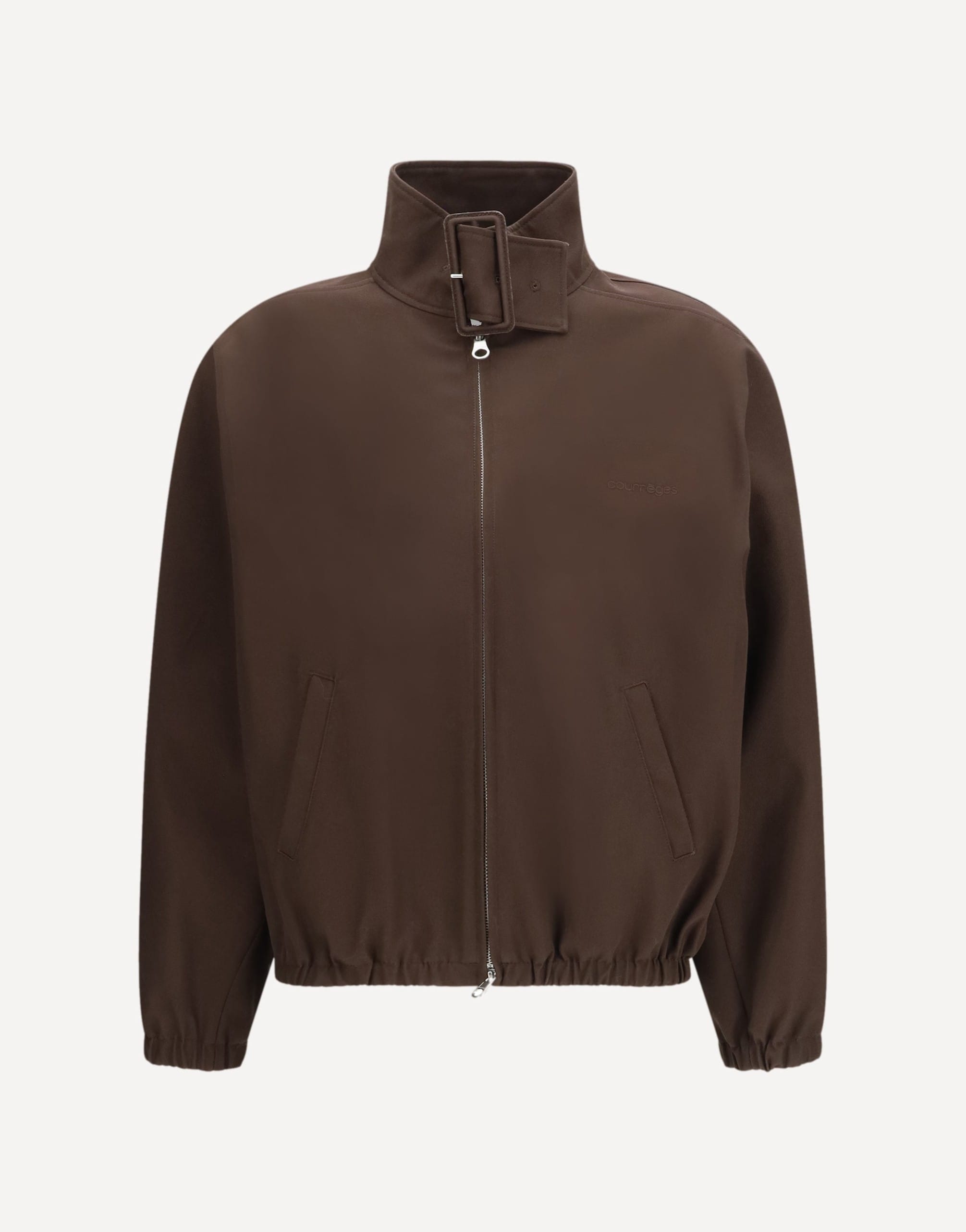 Courrèges Zip-Up Bomber Jacket High Collar