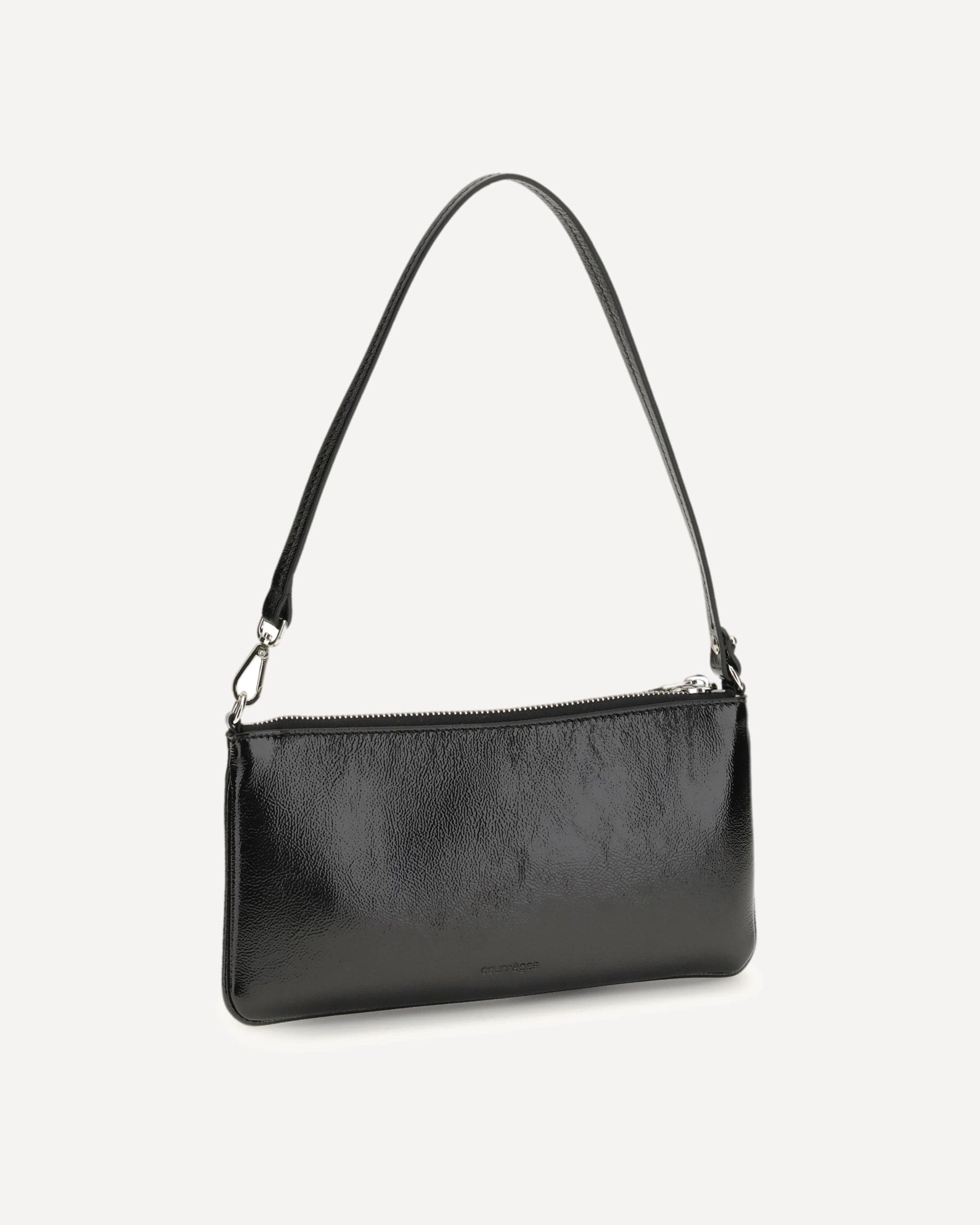 Courrèges Zipped Naplack Pouch With Removable Handle