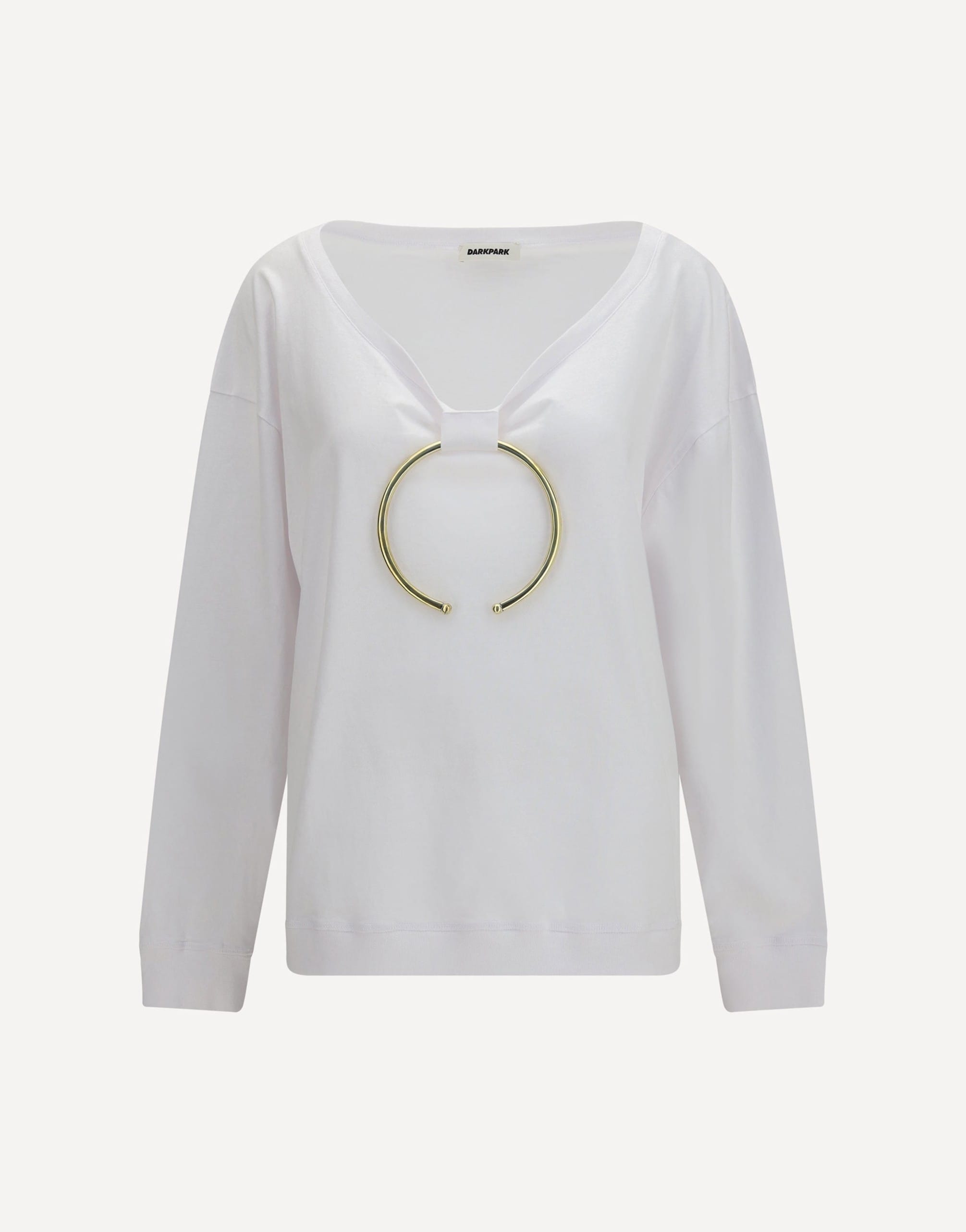 Darkpark Erin Necklace Off-Shoulder Cotton Top
