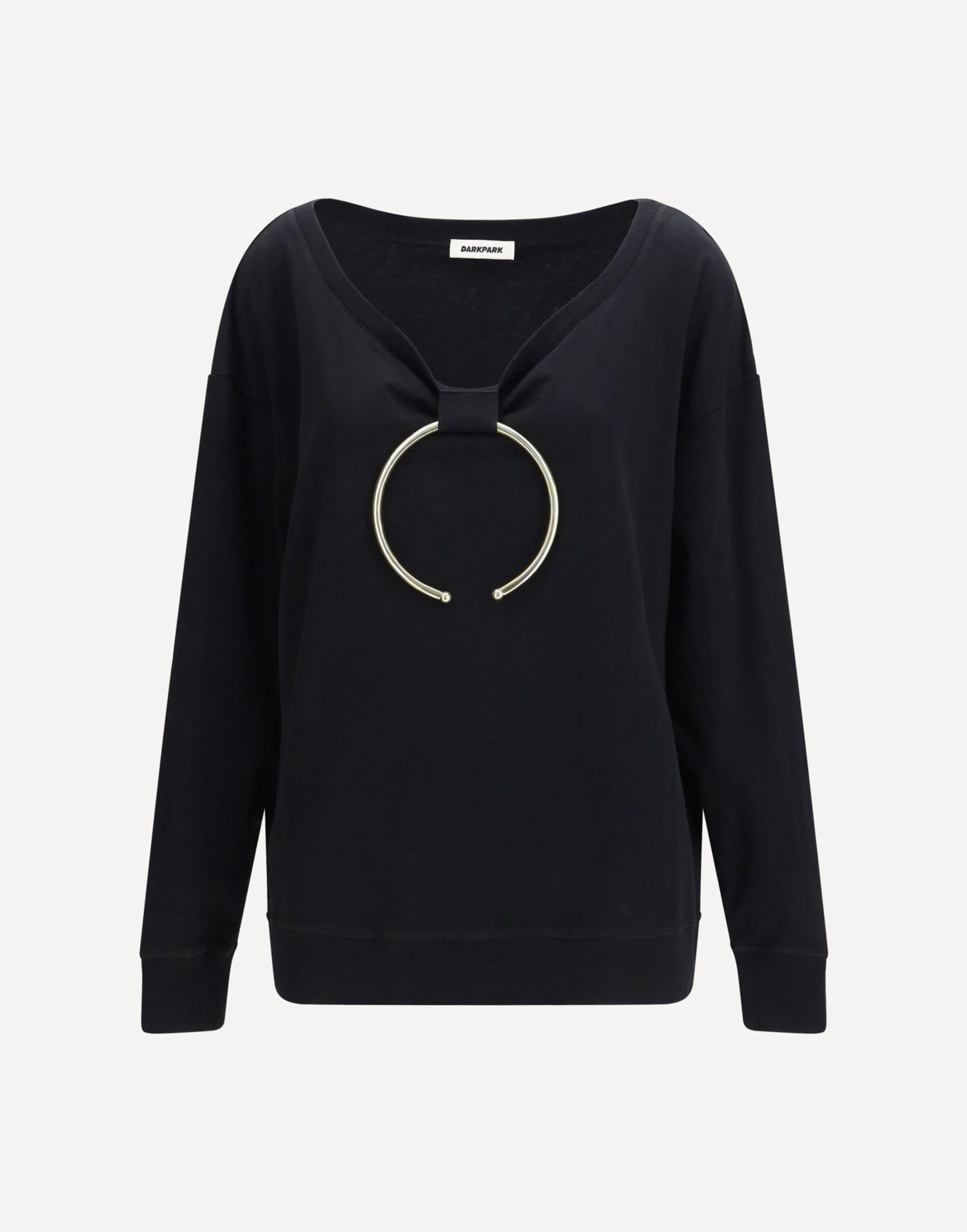 Darkpark Erin Necklace Off-Shoulder Cotton Top